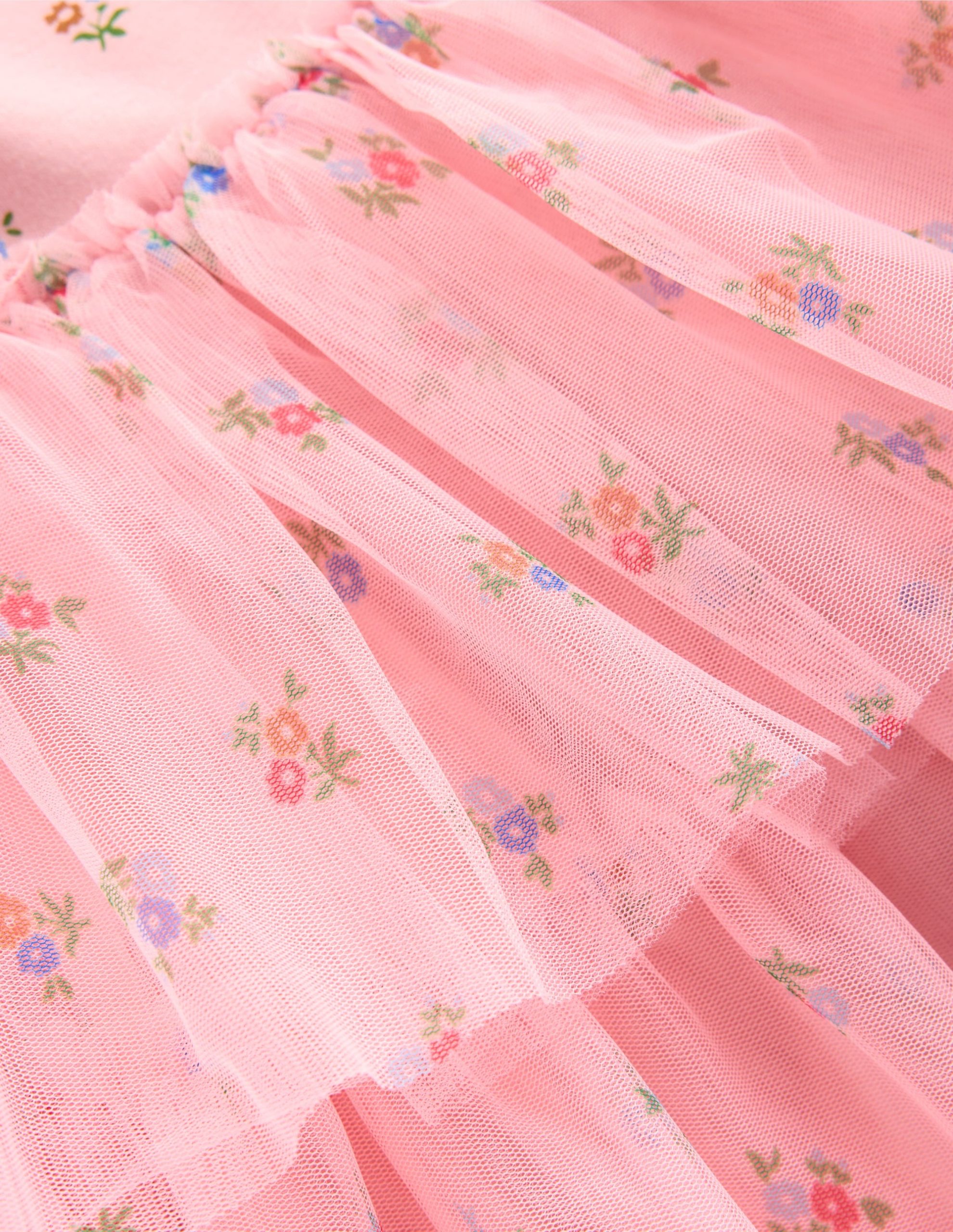 Tulle Mix Dress-Vintage Pink Ditsy Floral - Image 3