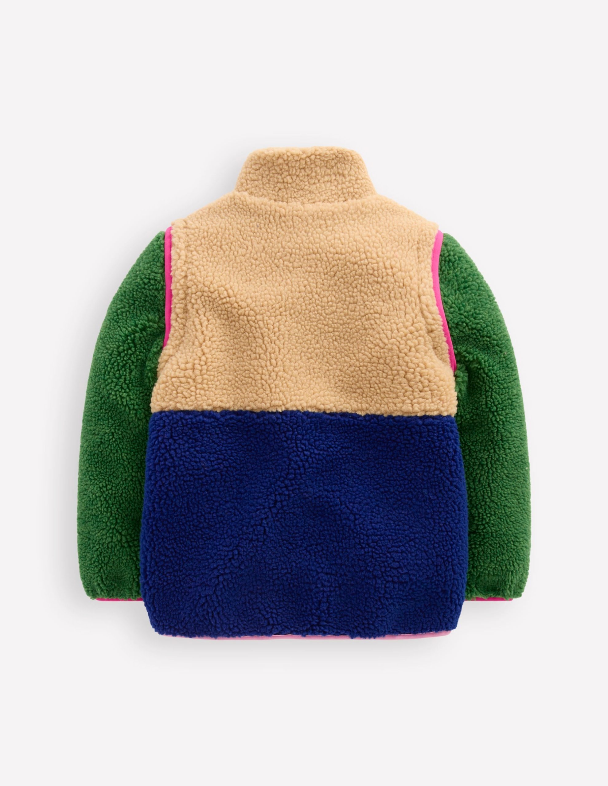 2-in-1 Borg Jacket-Colourblock Multi - Image 2