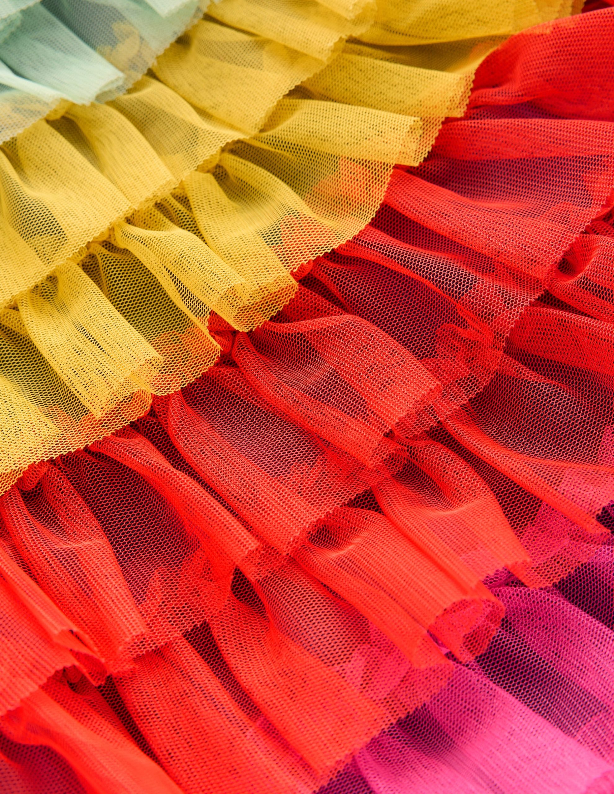 Tiered Tulle Dress-Rainbow Multi - Image 4
