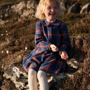 Minna Collared Woven Dress-French Navy Check