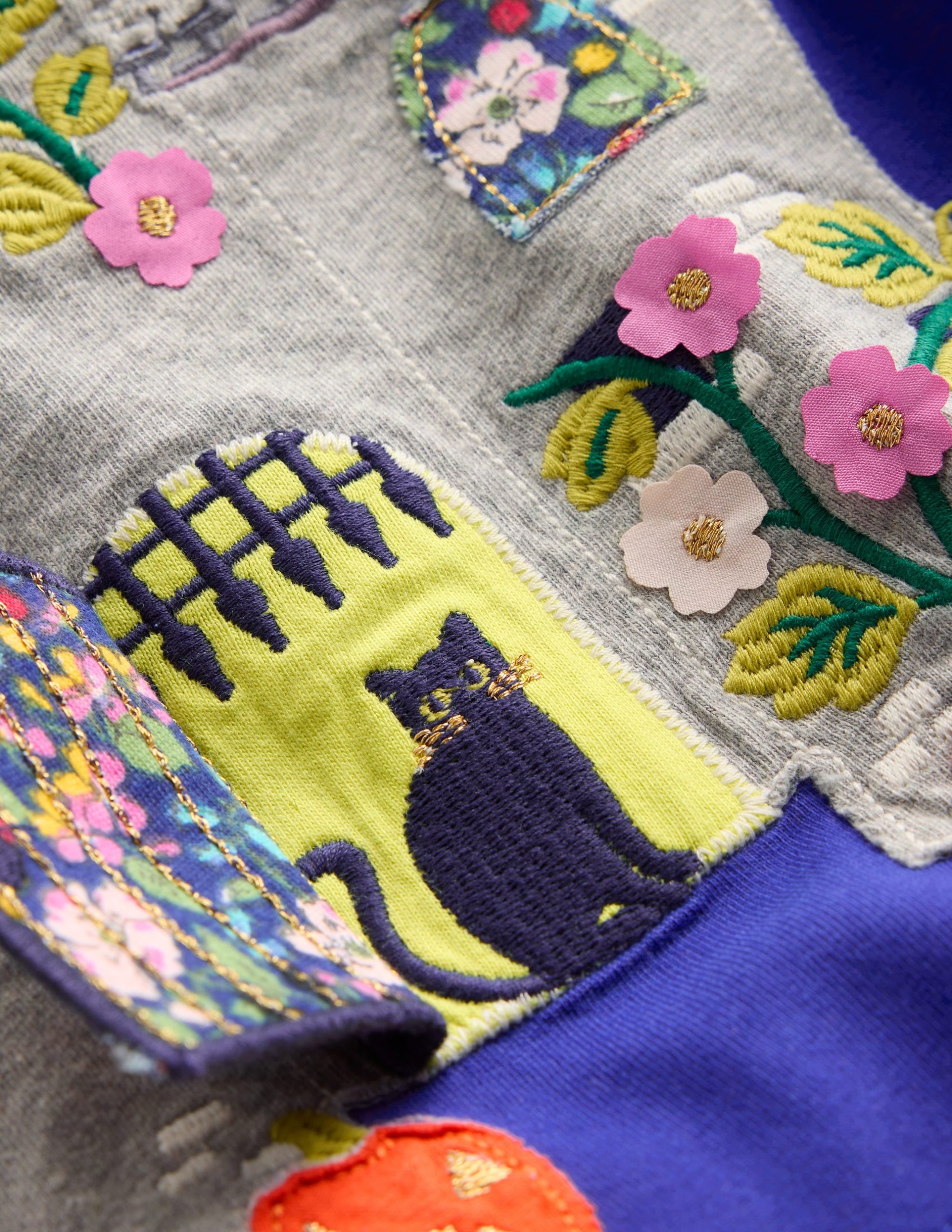 Long Sleeve LTF T-shirt-Sapphire Blue Haunted House - Image 3