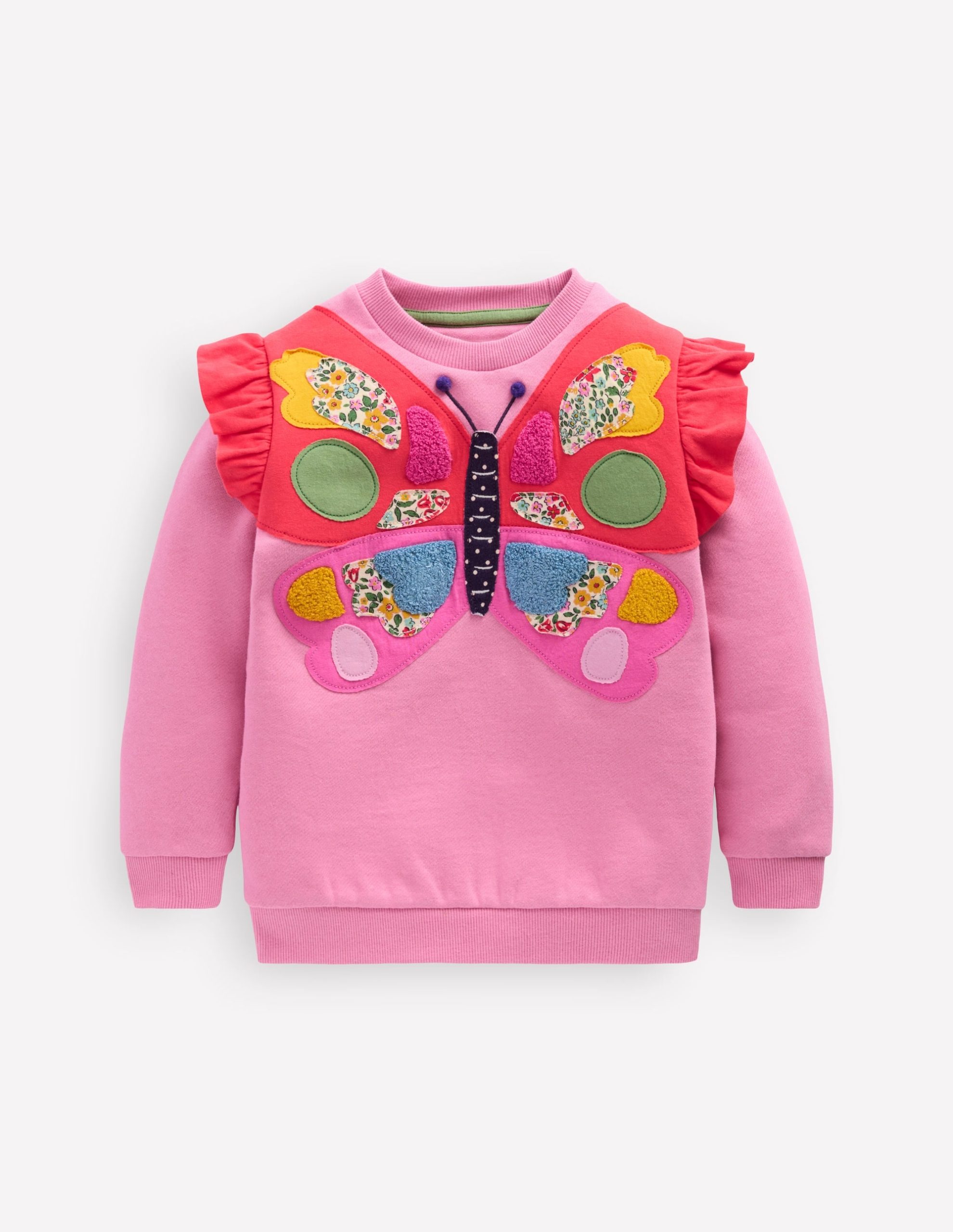 Applique Sweatshirt-Formica Pink Butterfly