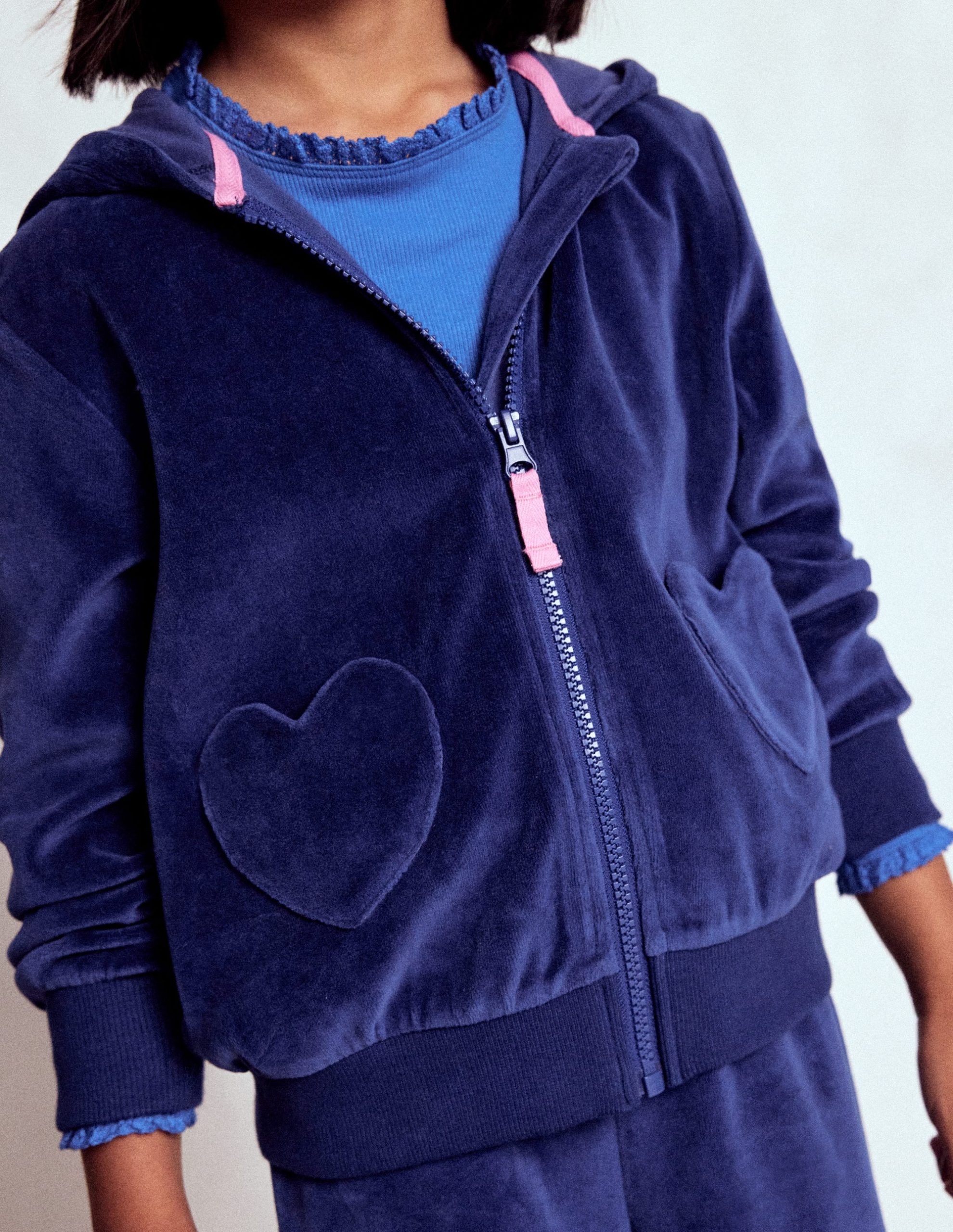Velour Hoodie-Starboard Blue - Image 2