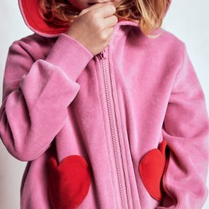 Velour Hoodie-Formica Pink