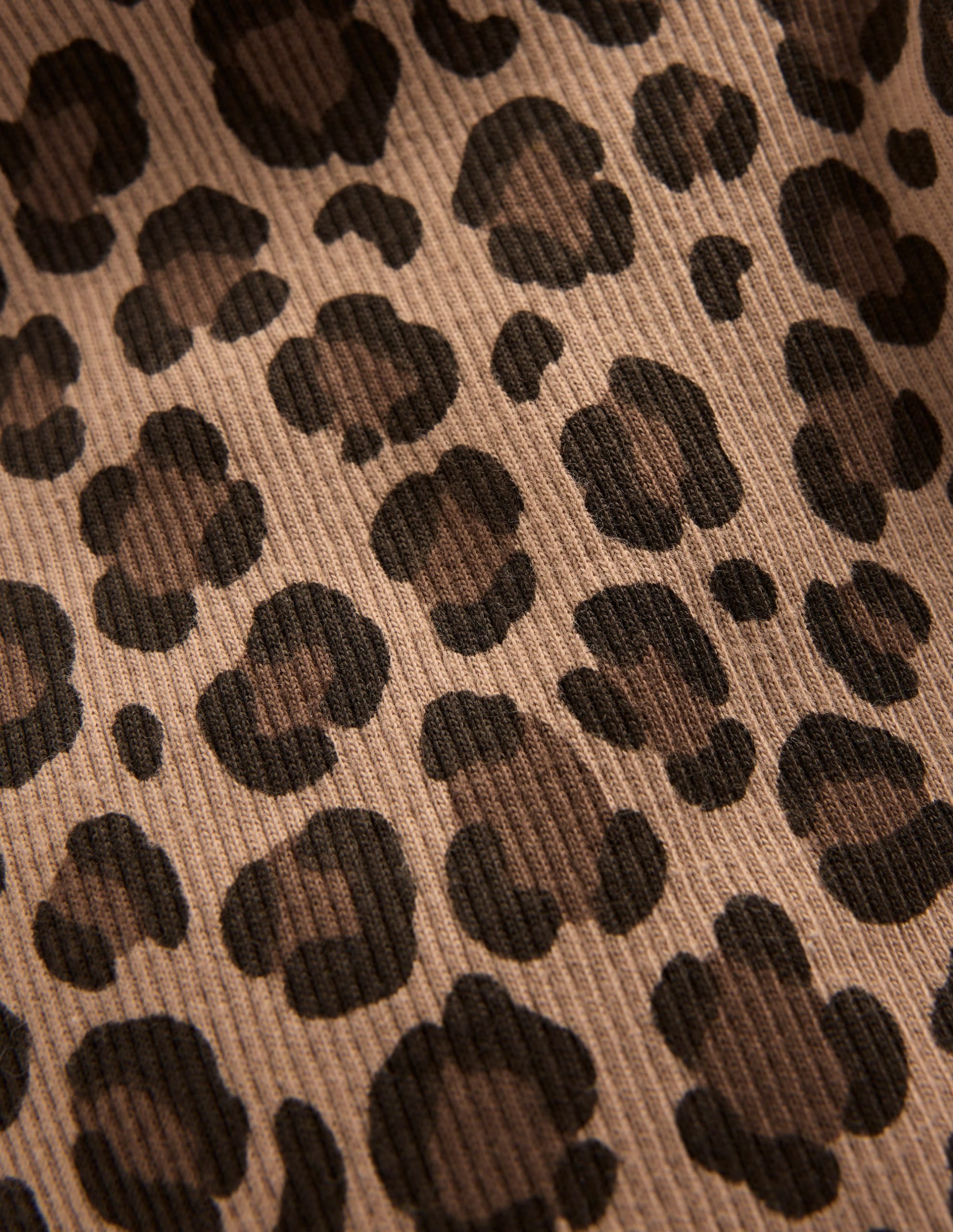 Ribbed Flare Leggings-Leopard - Image 3
