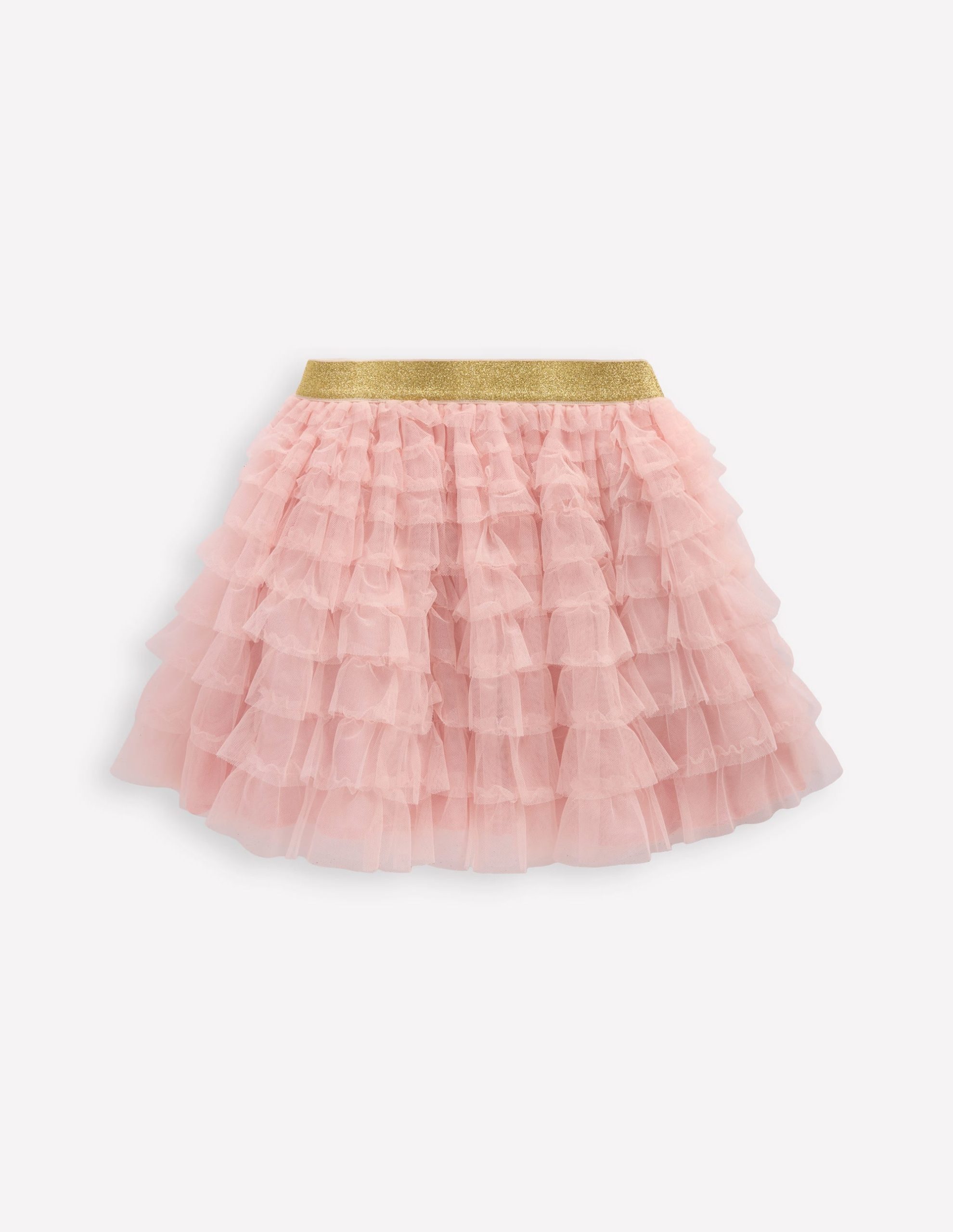 Tiered Tulle Skirt-Chalk Pink - Image 2