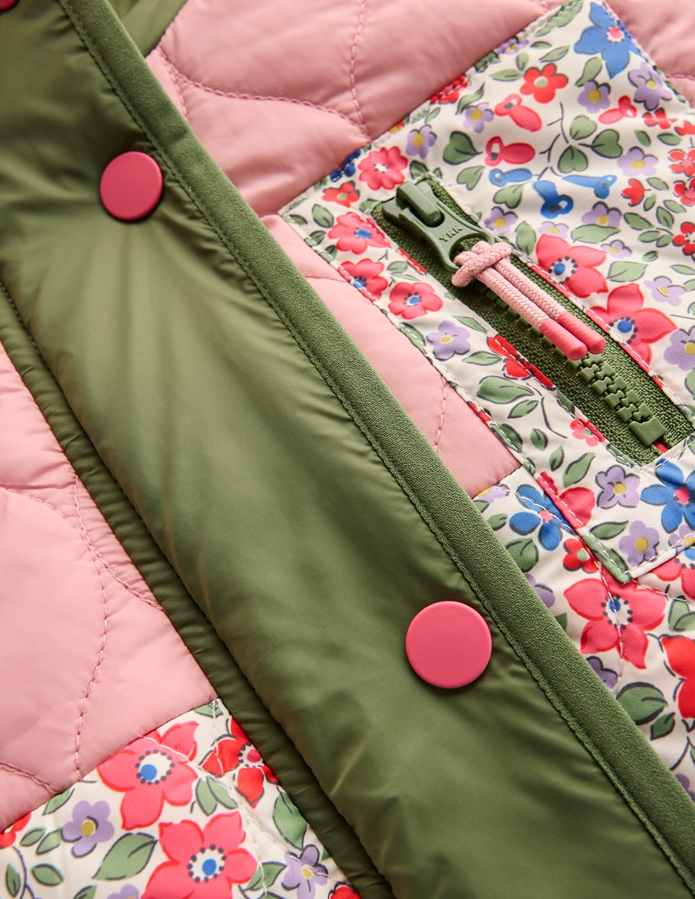 Cosy Longline Coat-Rose Pink Flowerbed - Image 3