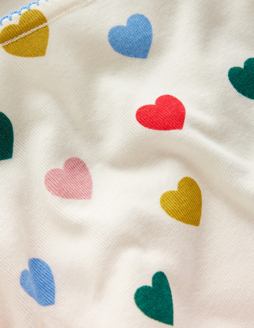 Snug Long John Pajamas-Coconut Milk Small Hearts - Image 3