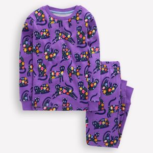 Snug Glow-In-The-Dark Pyjamas-Purple Cats