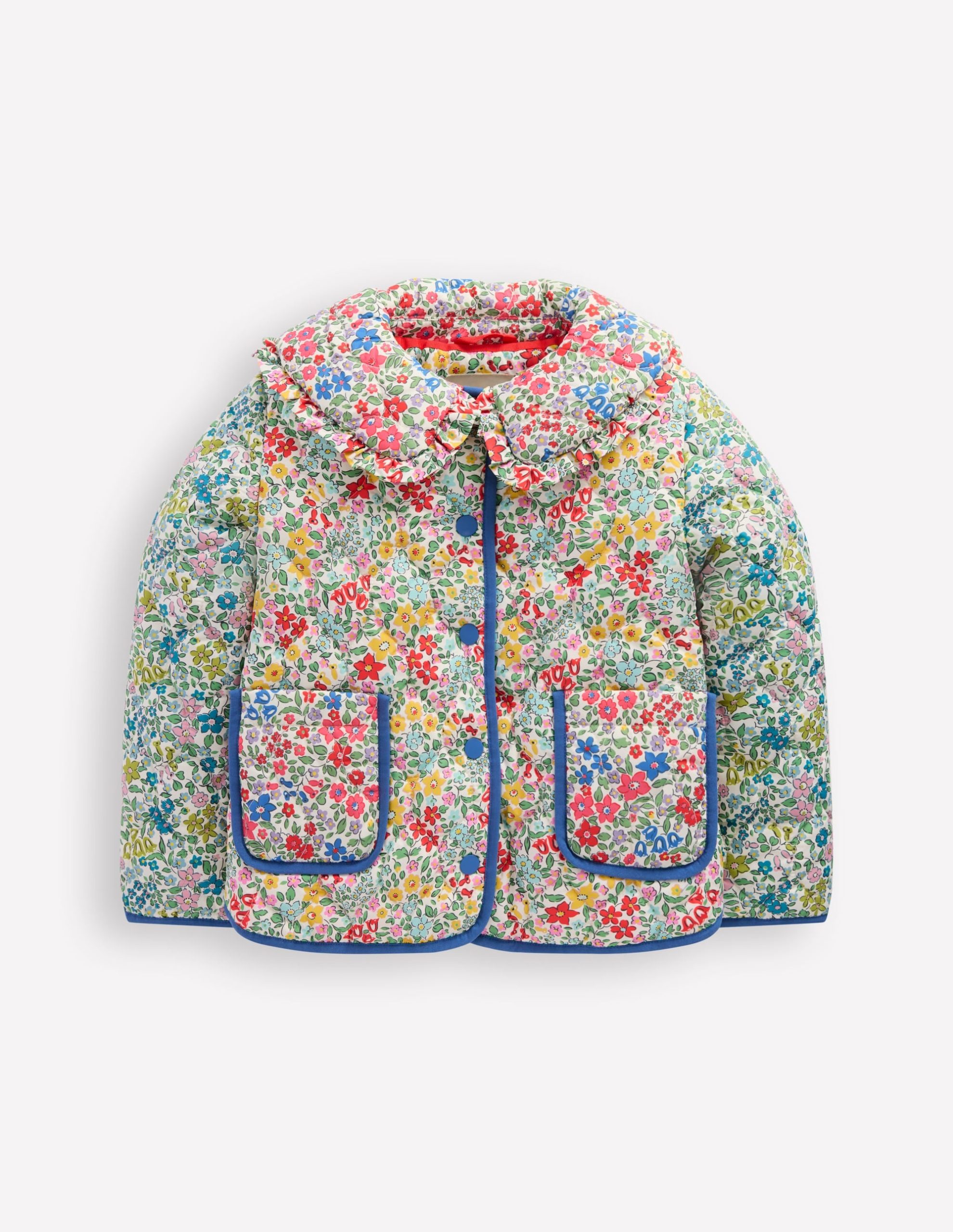 Quilted Collared Jacket-Rose Pink Flowerbed - Image 2