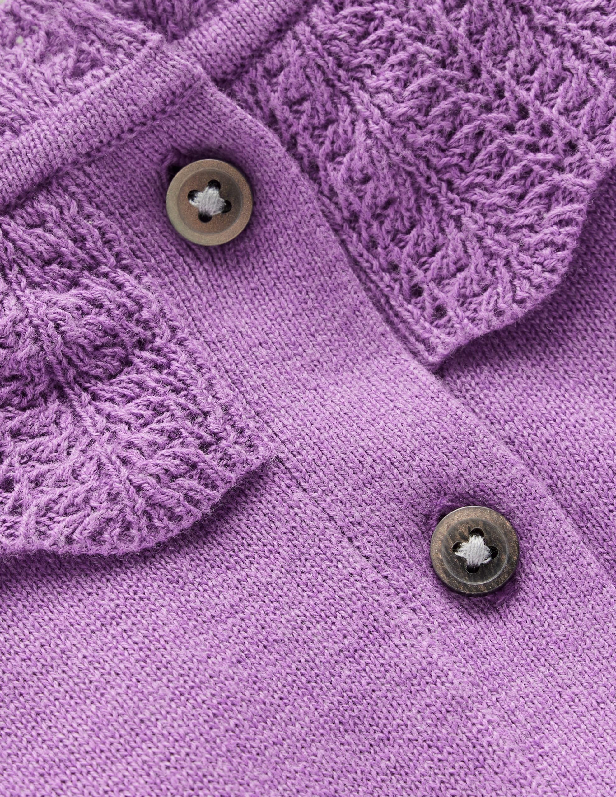 Pretty Ruffle Cardigan-Aster Purple Marl - Image 3