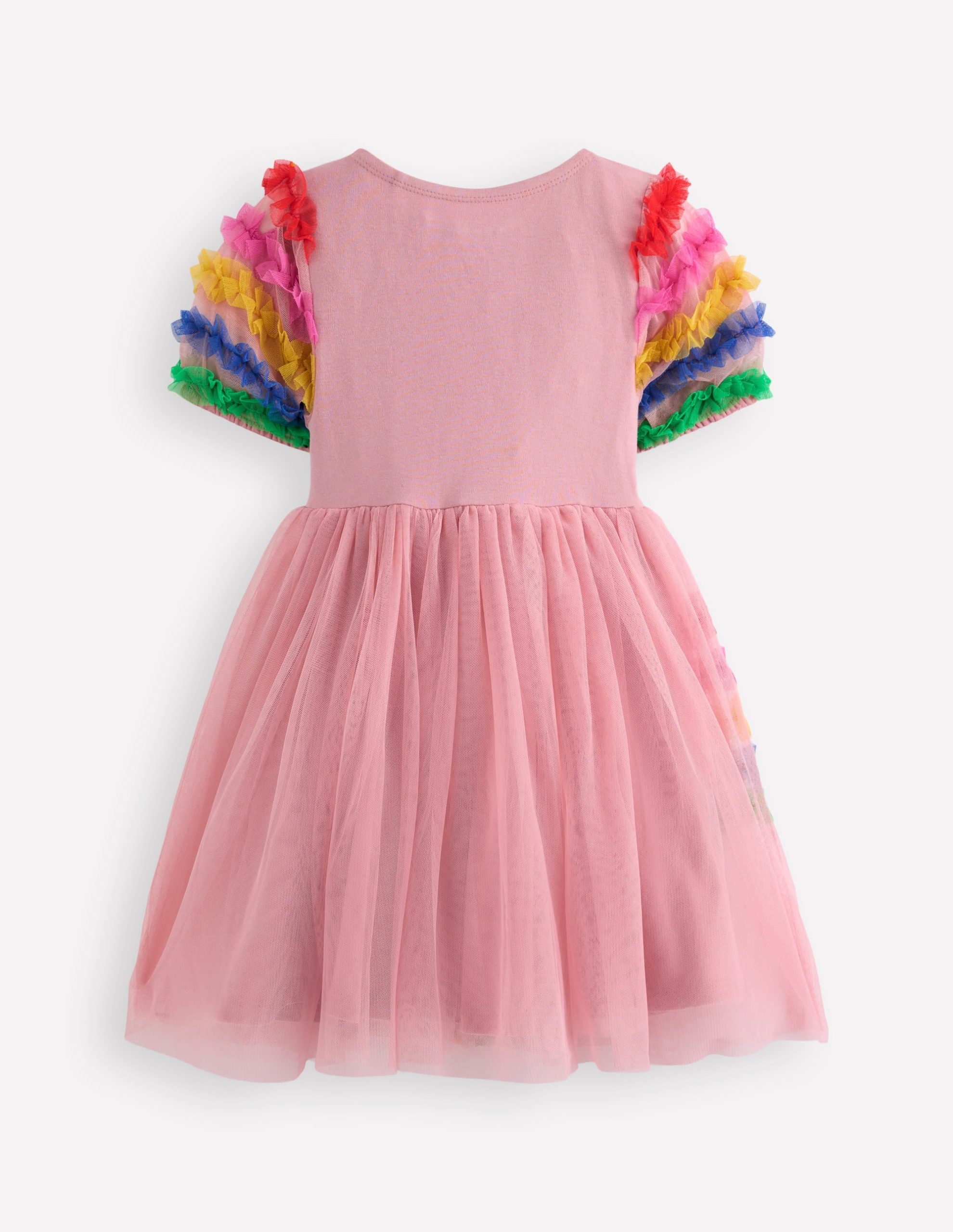 Rainbow Tulle Jersey Dress-Zephyr Rainbow - Image 5