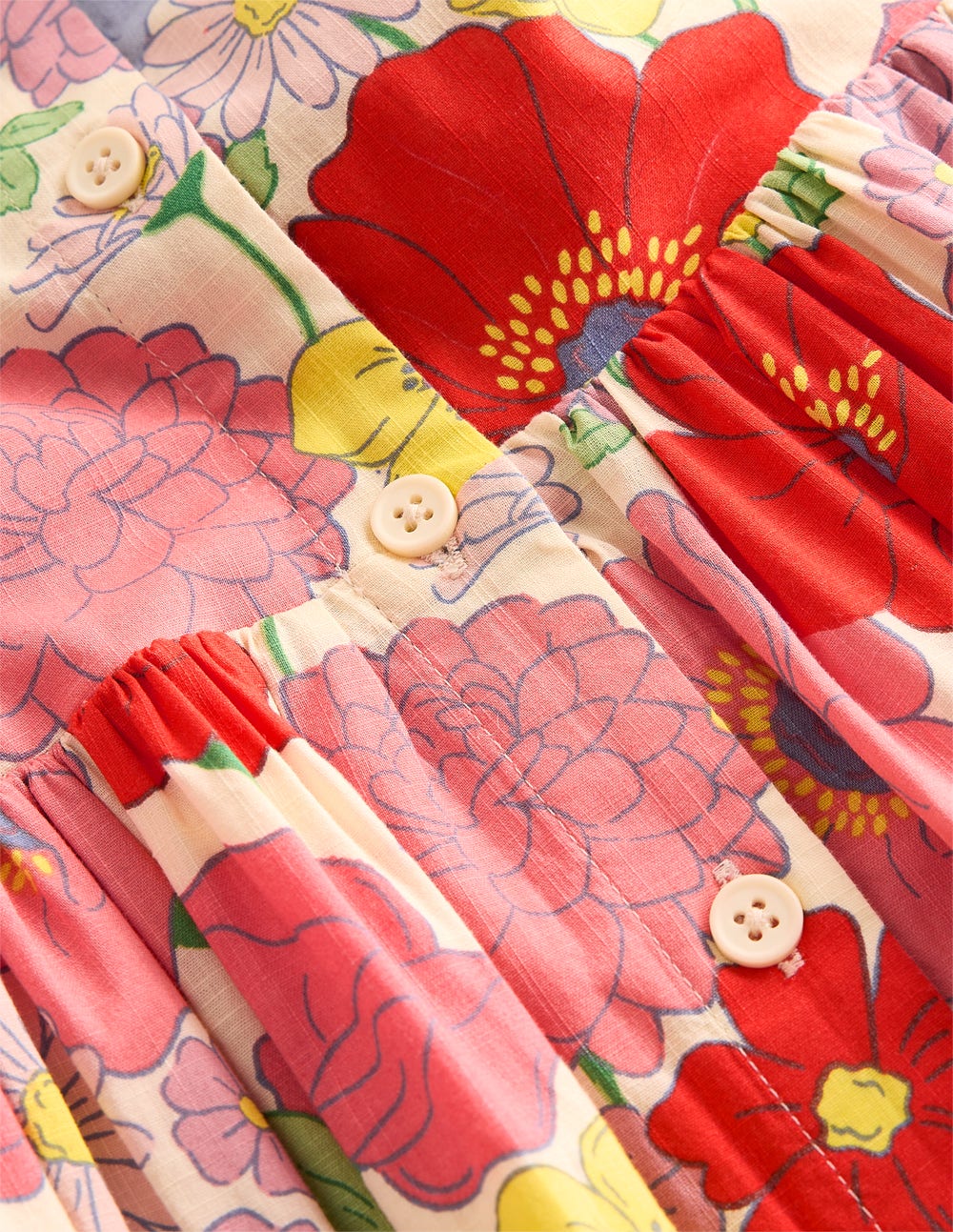 Remy Button Through Dress-Multi Summer Garden - Image 8