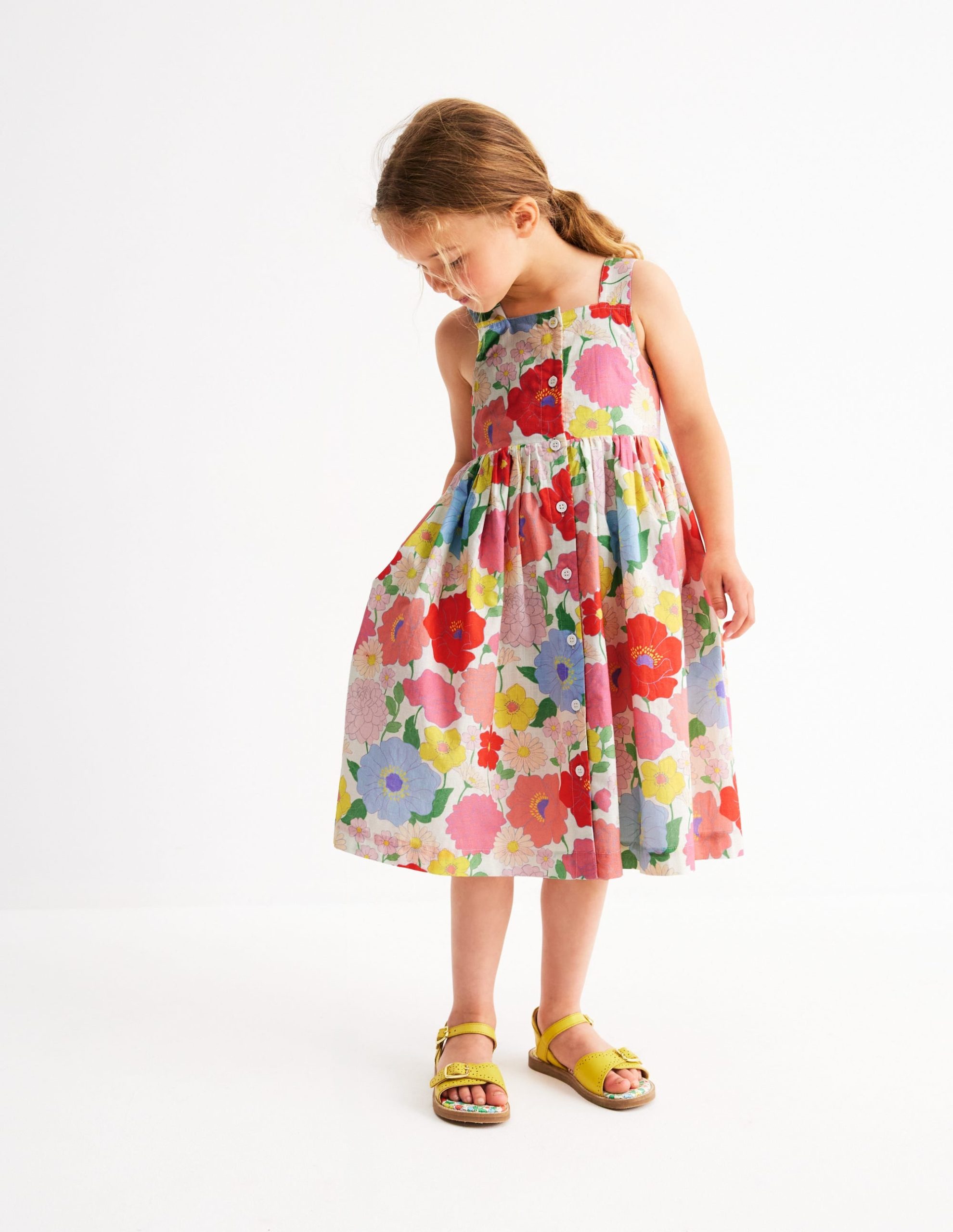 Remy Button Through Dress-Multi Summer Garden - Image 5