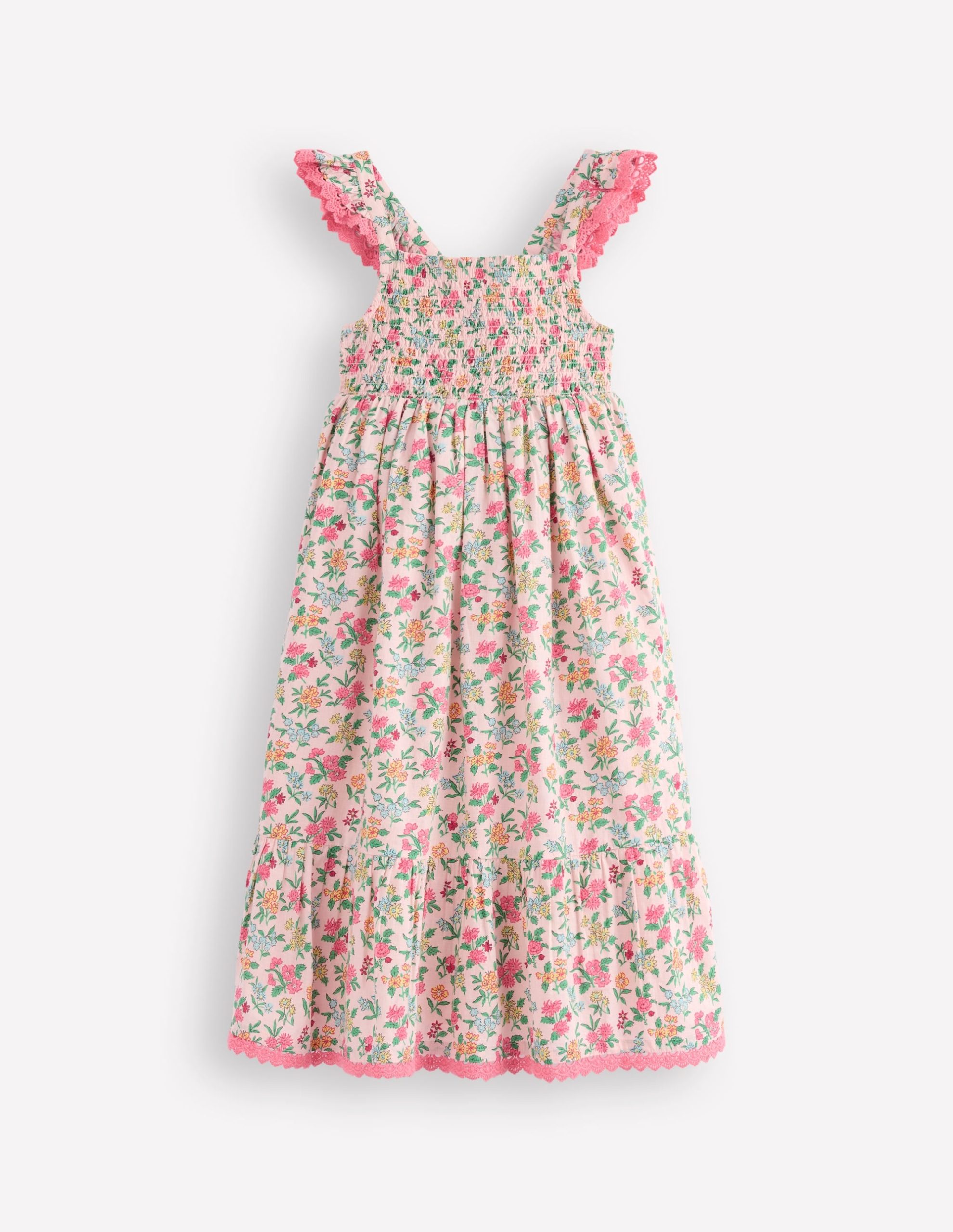Luella Frill Maxi Sundress-Chalk Pink Garden Ditsy - Image 9