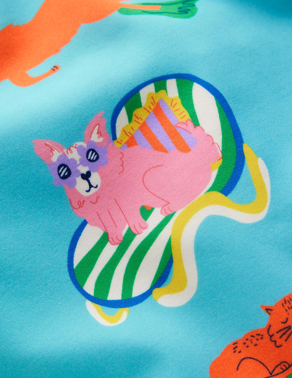 Pretty Cross-Back Swimsuit-Caribbean Blue Poolside Pets - Image 3