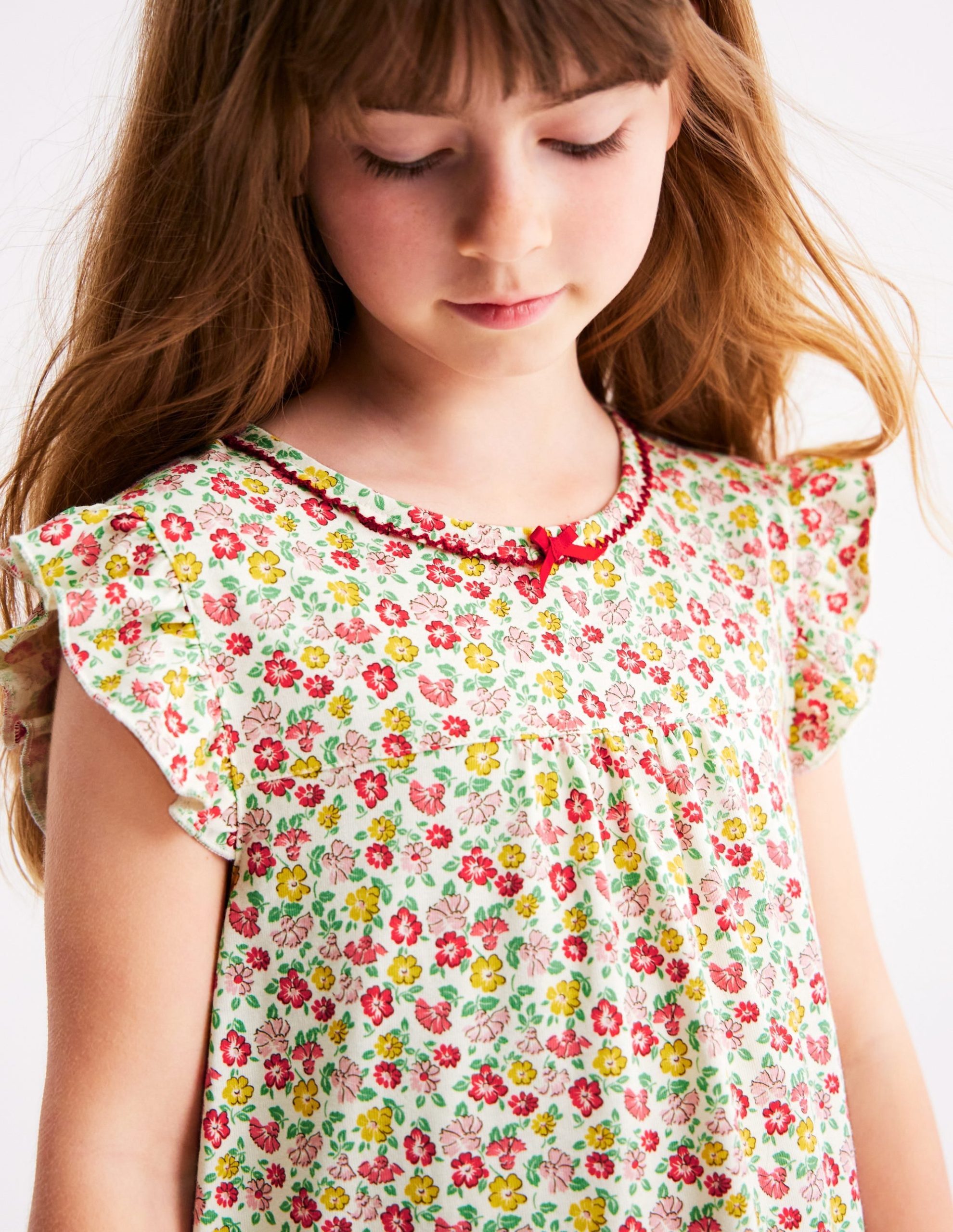 Short Sleeve Nightie-Multi Summer Flowerbed - Image 3