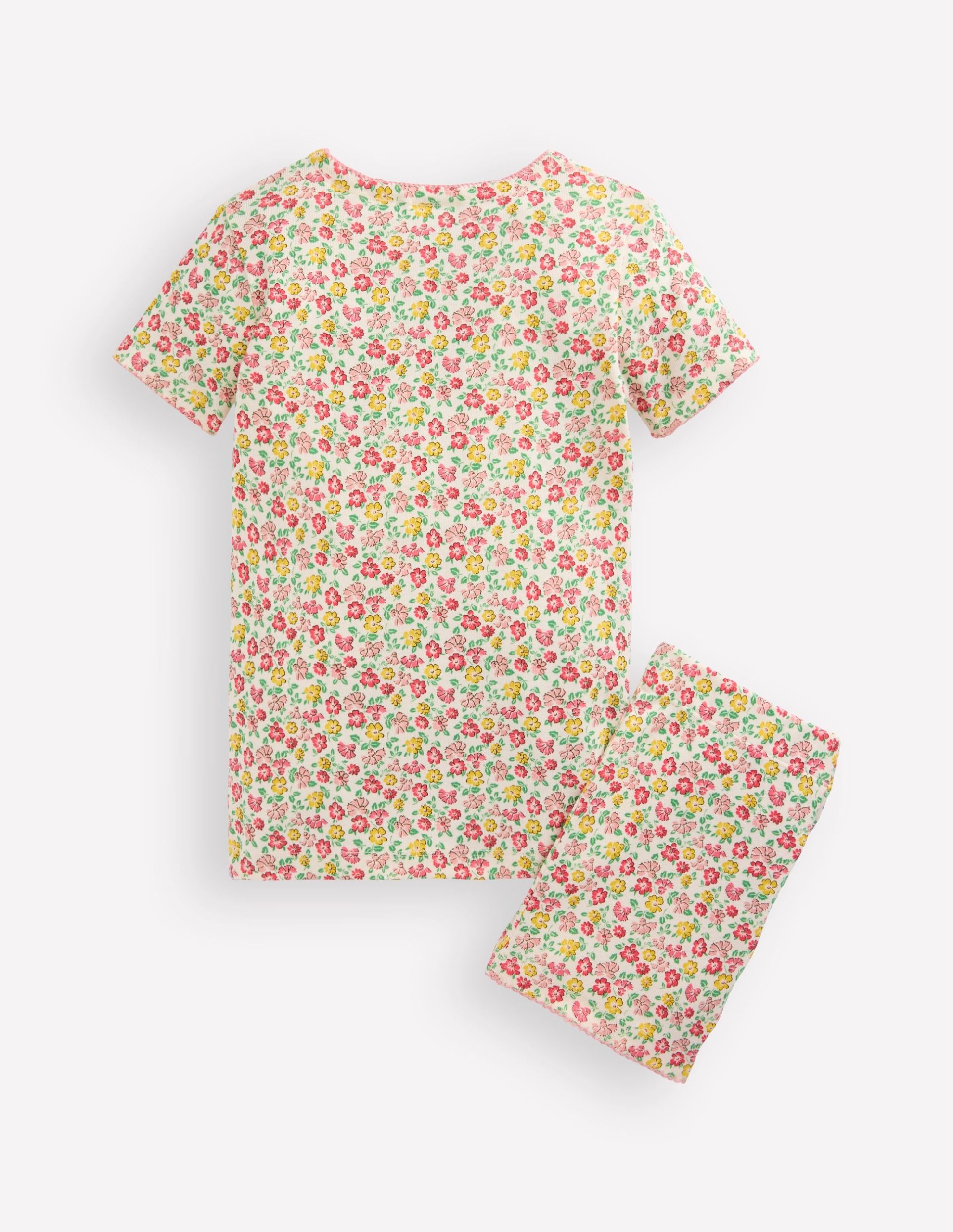 Snug Short John Pajamas-Multi Summer Flowerbed - Image 5