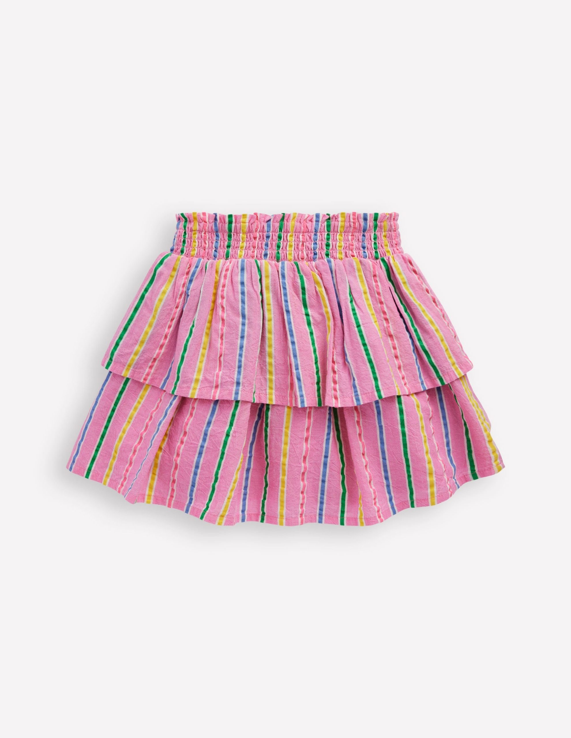 Tiered Woven Skirt-Pink Multi Stripe - Image 2