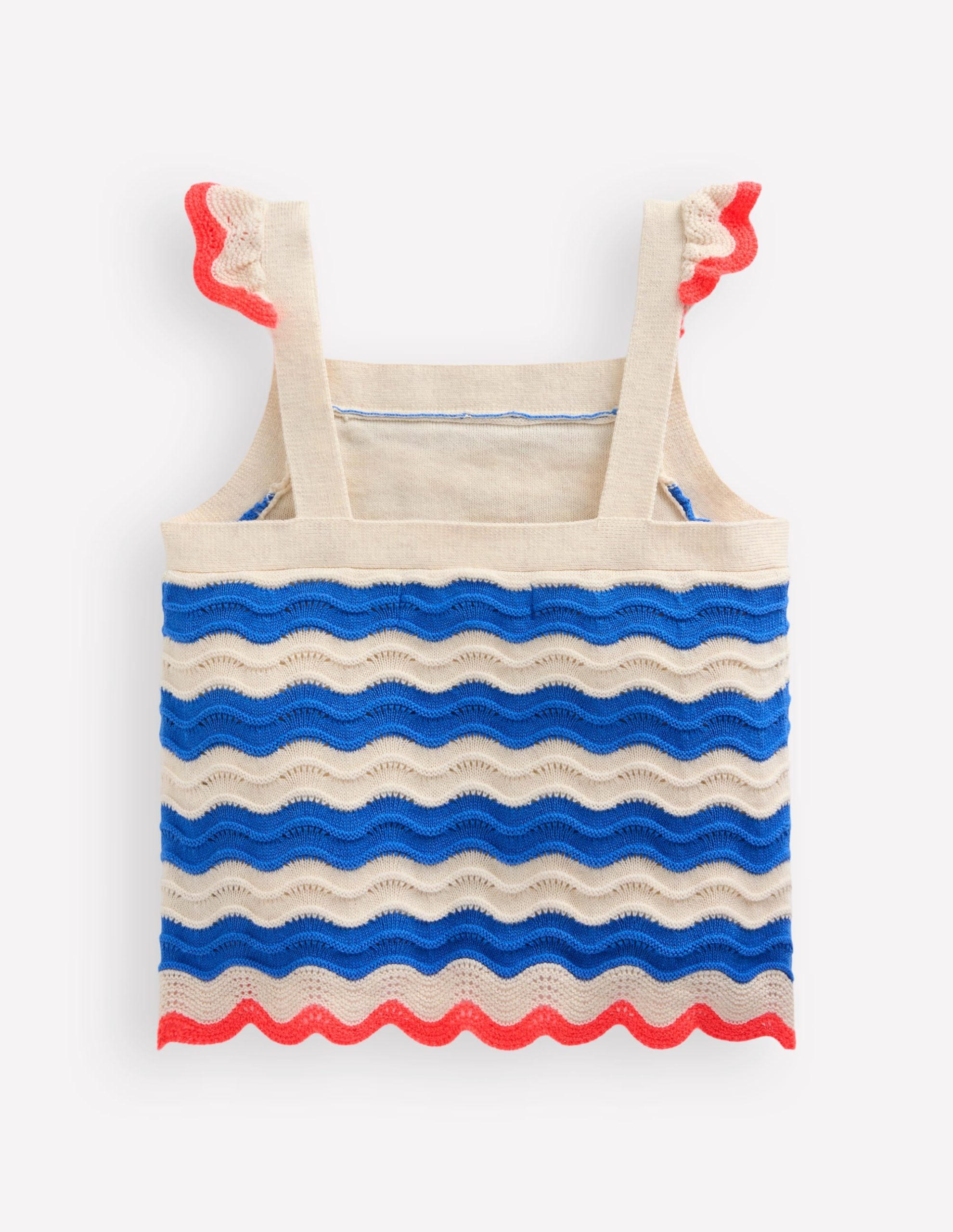 Leonore Fun Knitted Top-Blue/Ivory Stripe - Image 3