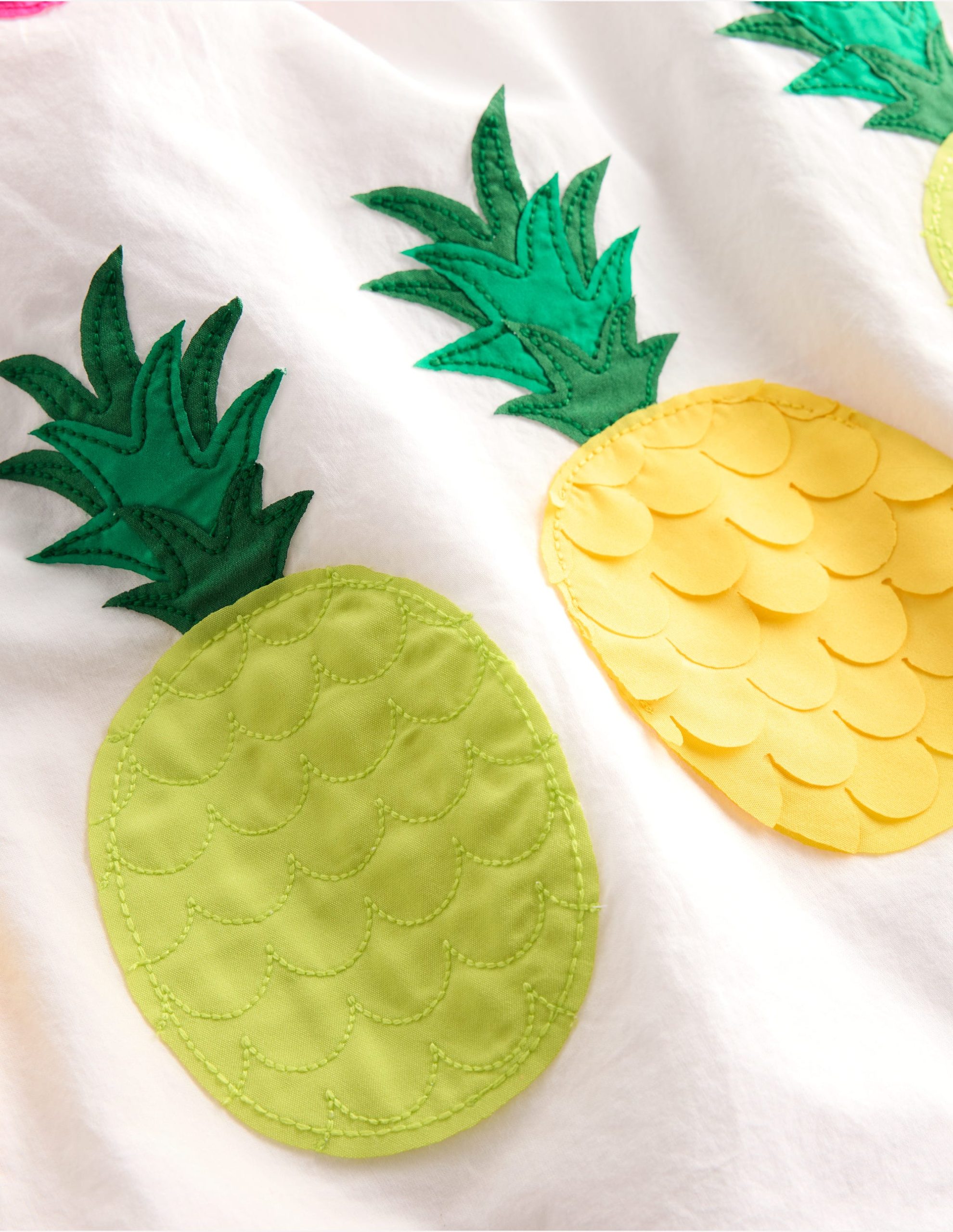 Strappy Appliqu?? Dress-Soft Ivory Fruit - Image 7