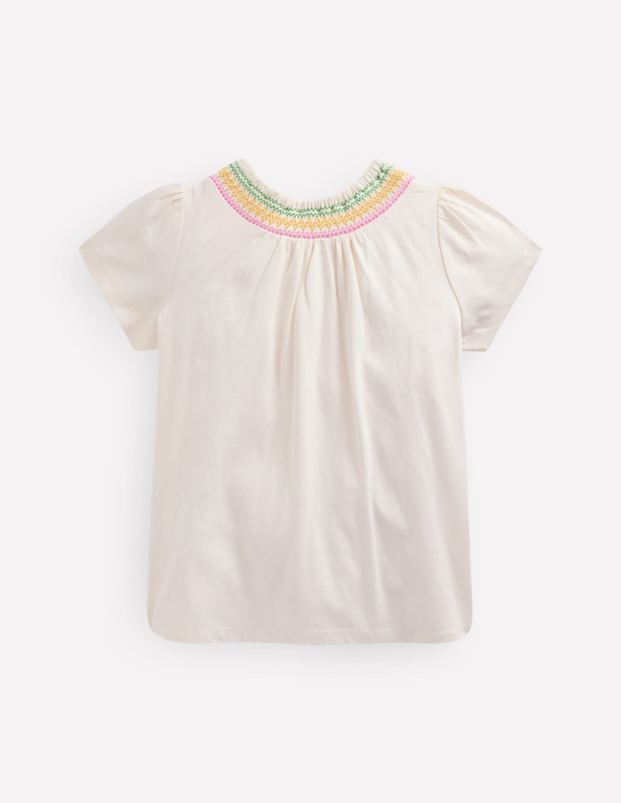 Jersey Smocked Top-Soft Ivory - Image 2