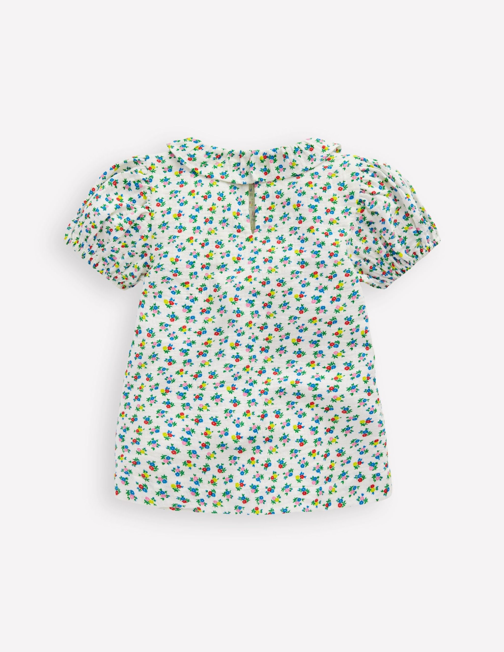 Double Cloth Printed Blouse-Soft Ivory Ditsy Floral - Image 2