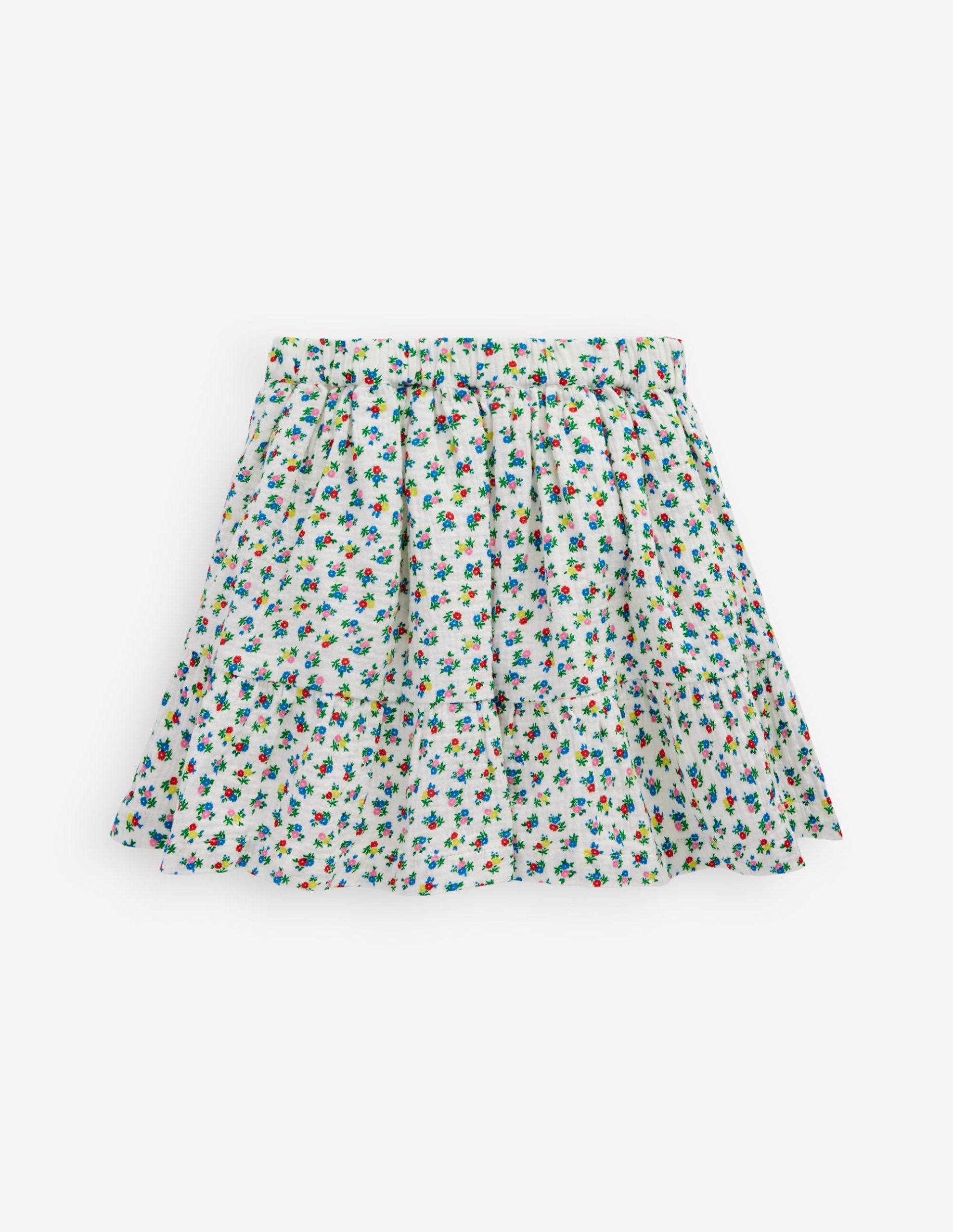Double Cloth Printed Skirt-Soft Ivory Ditsy Floral - Image 3