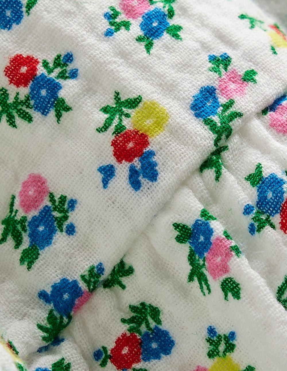 Double Cloth Printed Skirt-Soft Ivory Ditsy Floral - Image 4