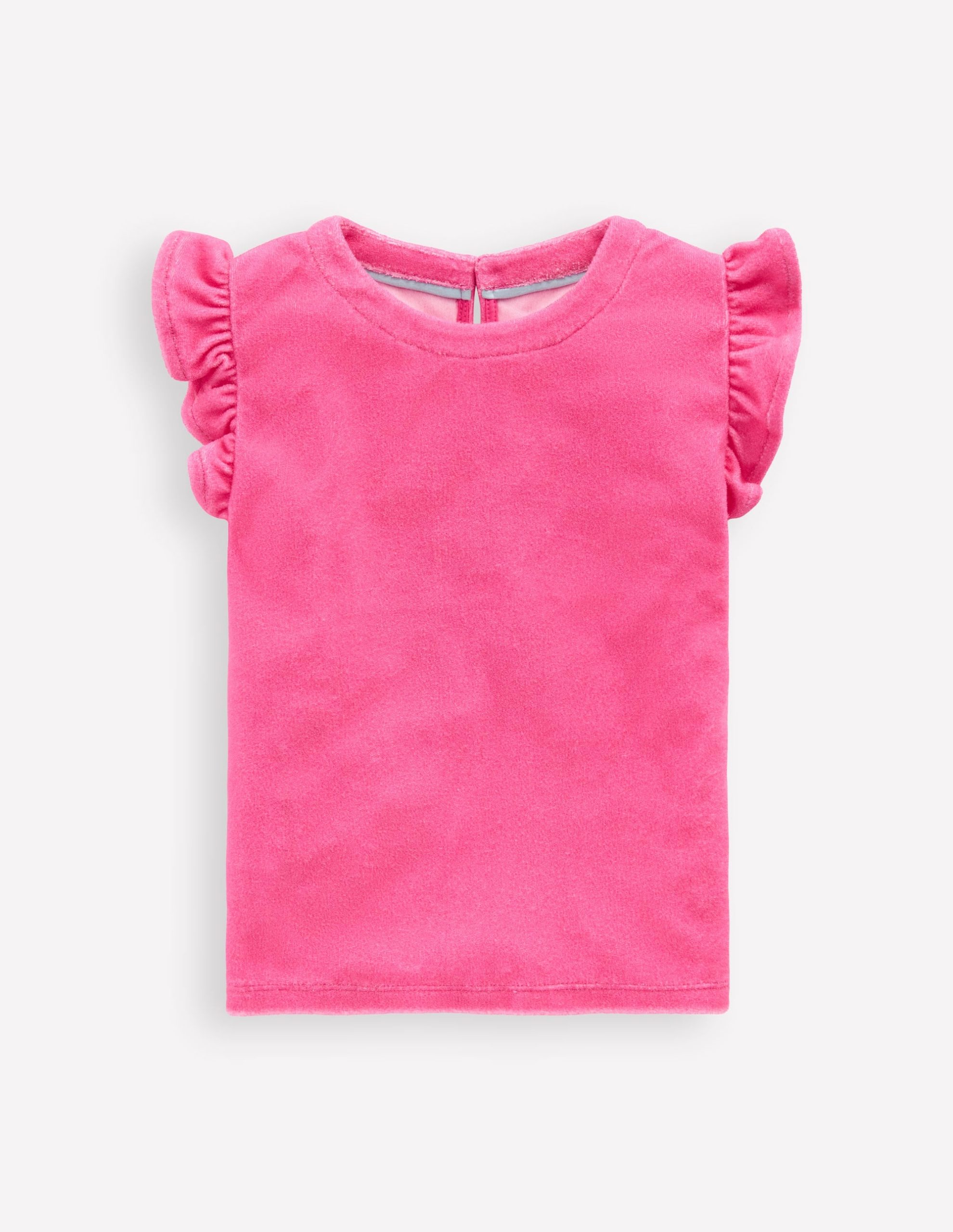 Relaxed Towelling Top-Sorbet Pink