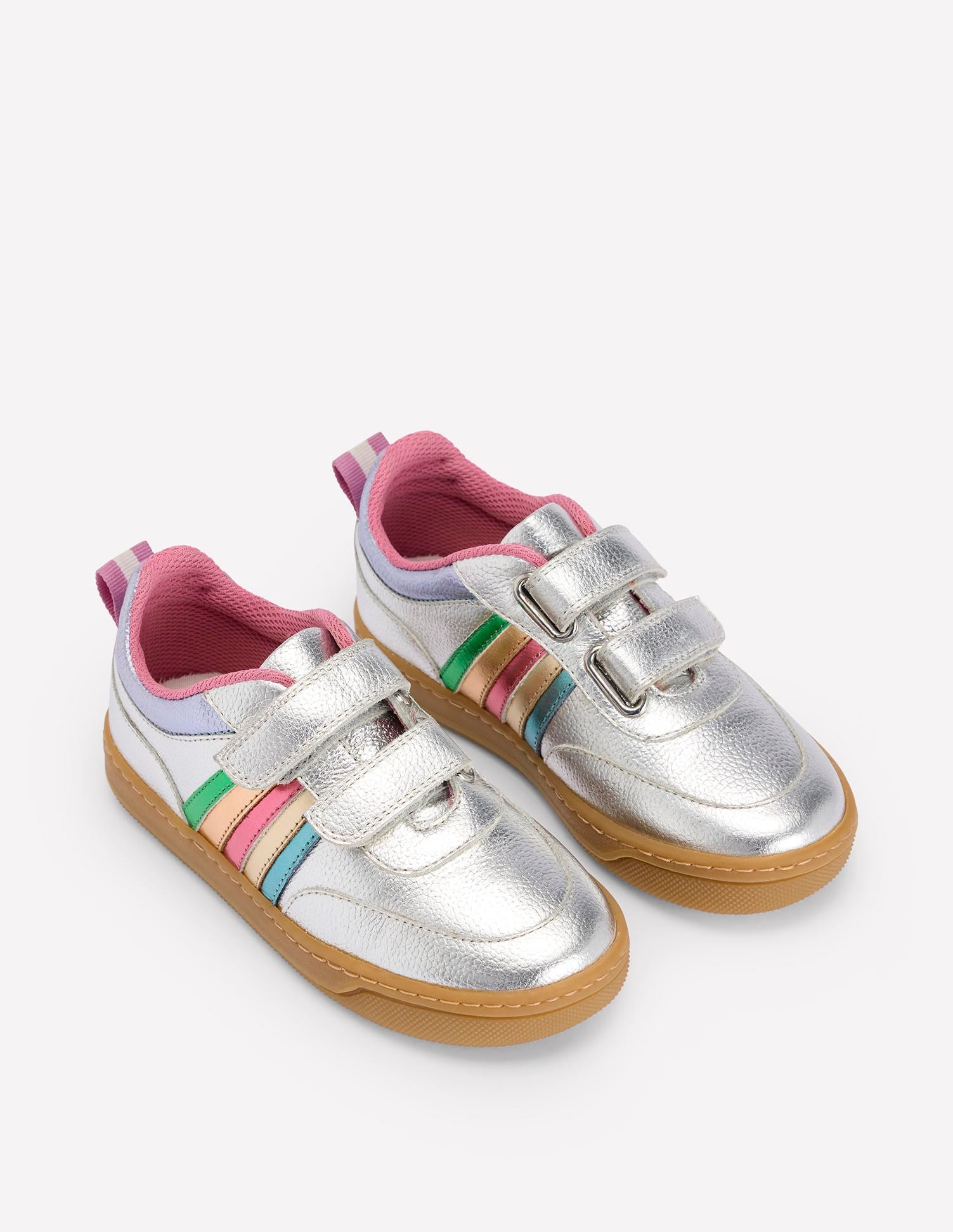 Colourblock Low Tops-Silver Metallic - Image 2