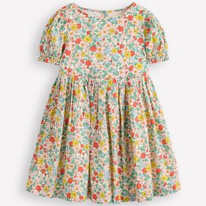 Madeline Woven Dress-Vanilla White Apple Blossom