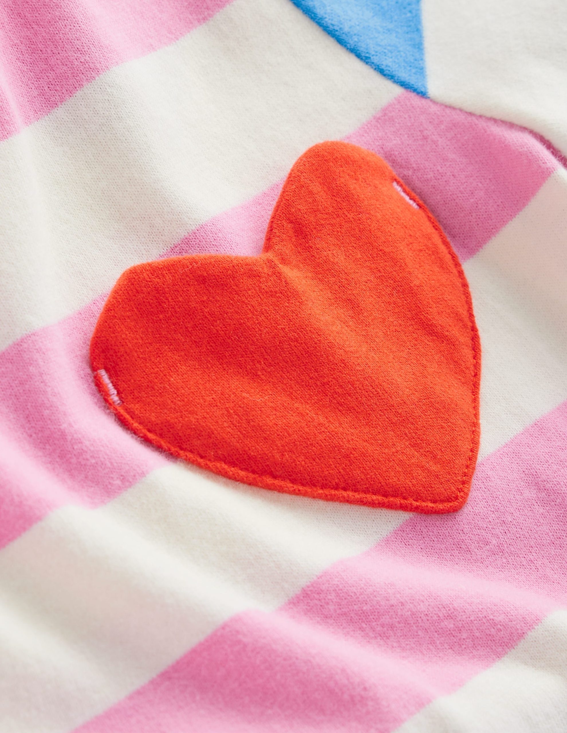 Heart Pocket Fun Jersey Dress-Multi Hotchpotch Stripe - Image 3