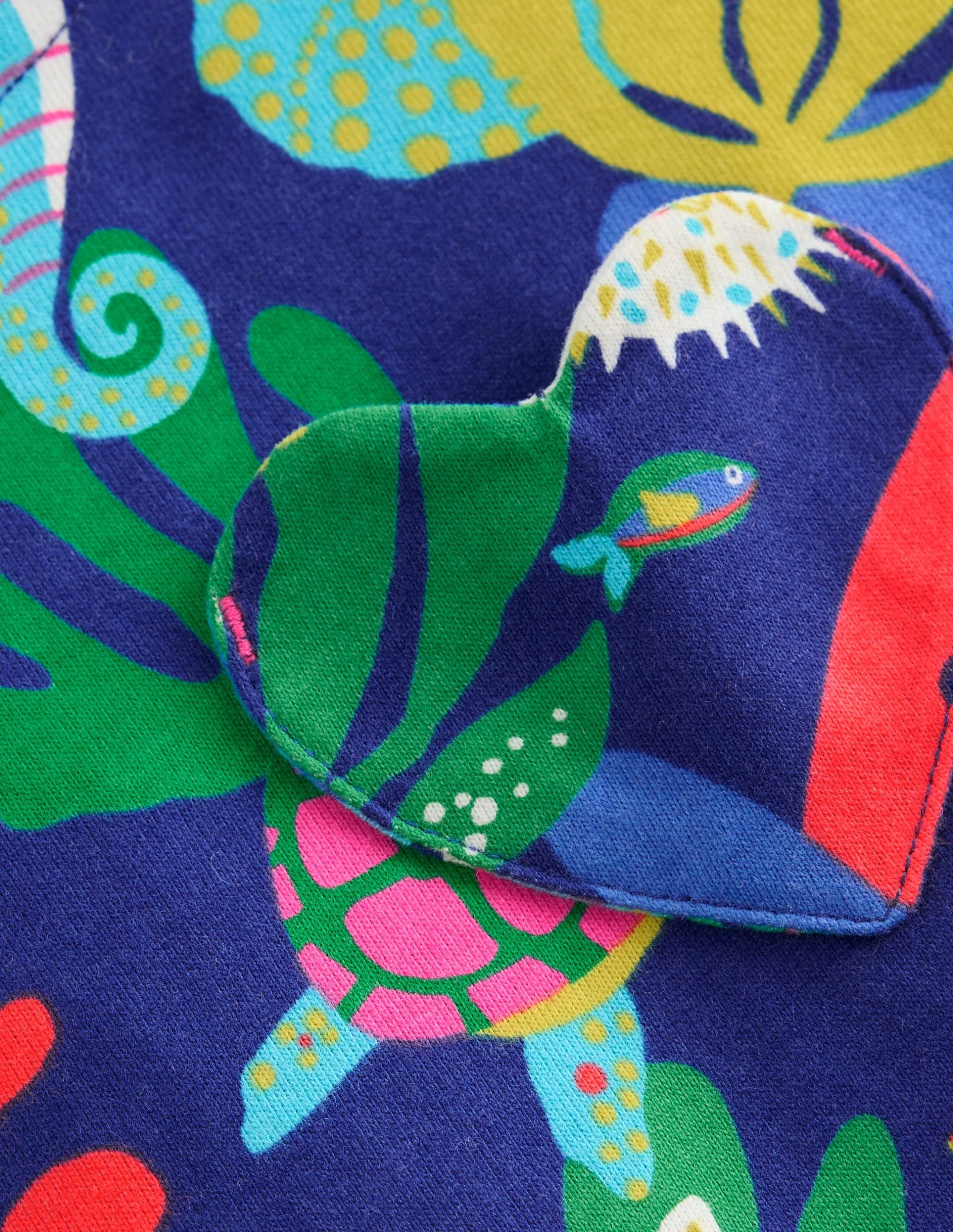 Heart Pocket Fun Jersey Dress-Multi Coral Reef - Image 4