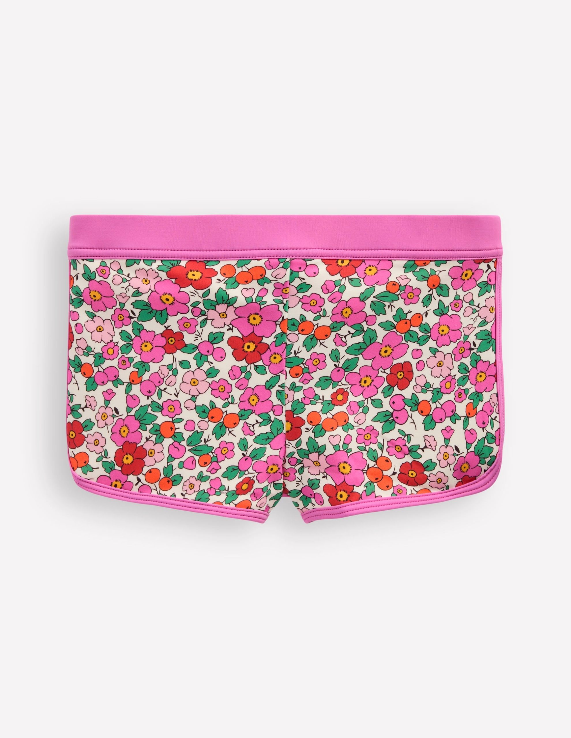 Patterned Swim Shorts-Pink Apple Blossom Floral - Image 2