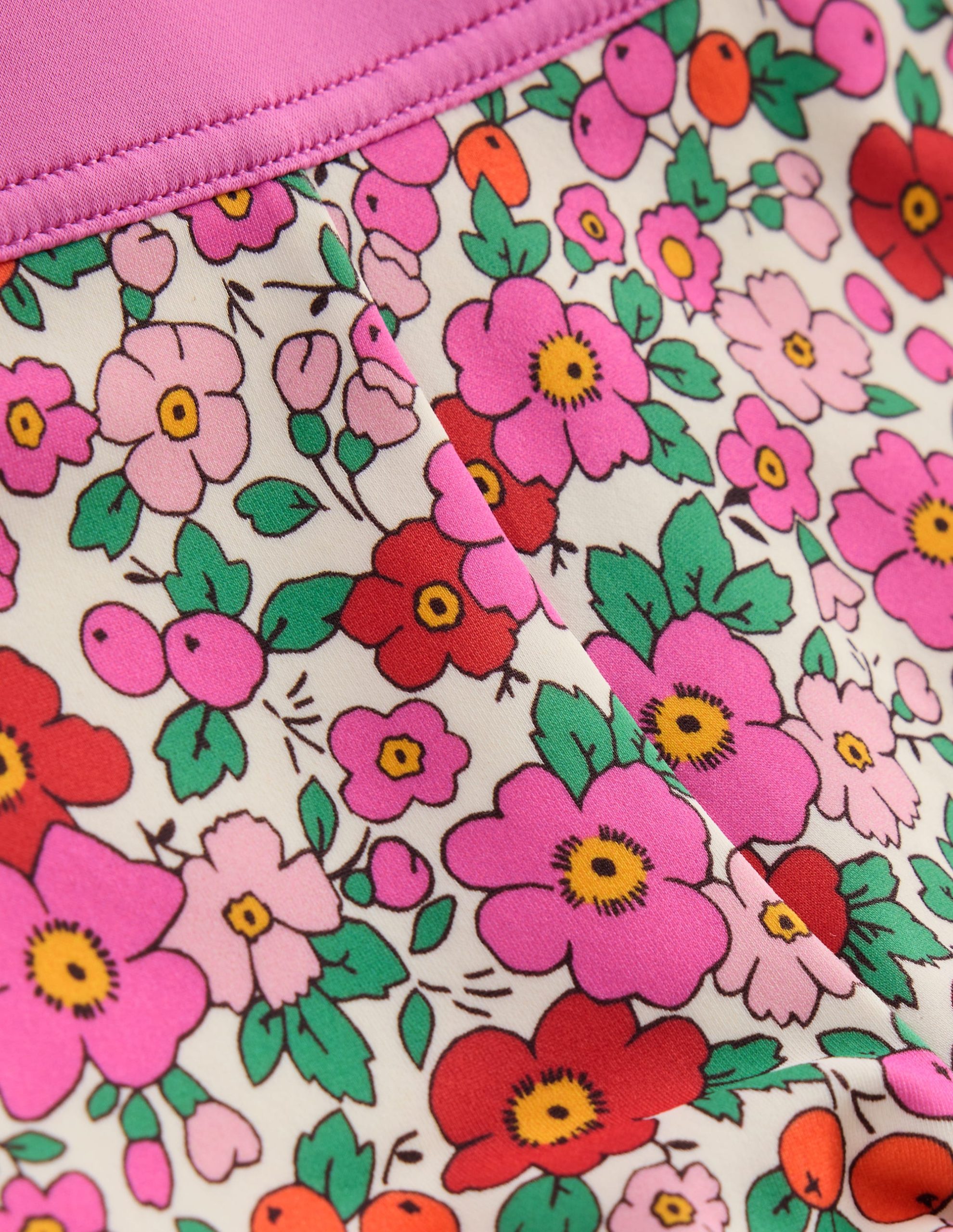 Patterned Swim Shorts-Pink Apple Blossom Floral - Image 3