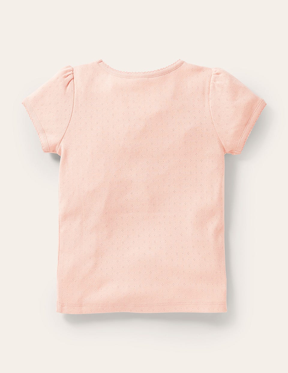 Short Sleeve Pointelle Top-Provence Dusty Pink - Image 2