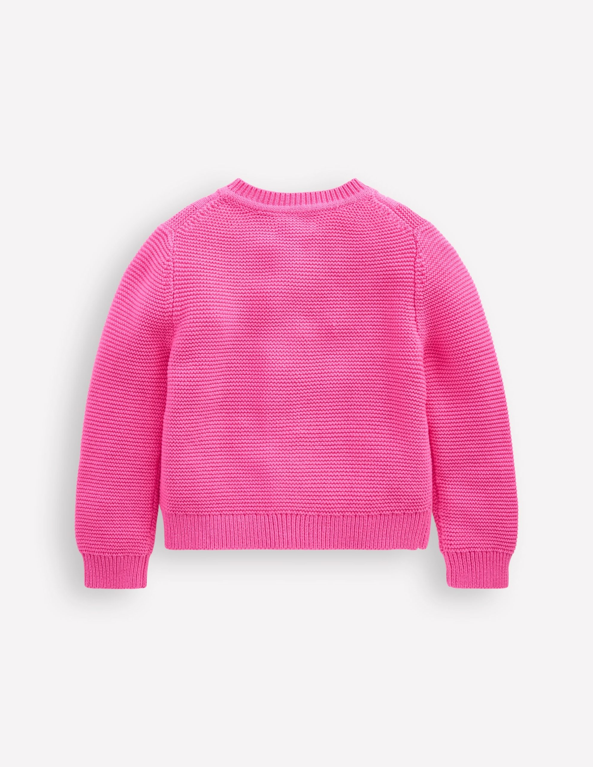 Embroidered Pointelle Cardigan-Rose Petal Pink Cherries - Image 2