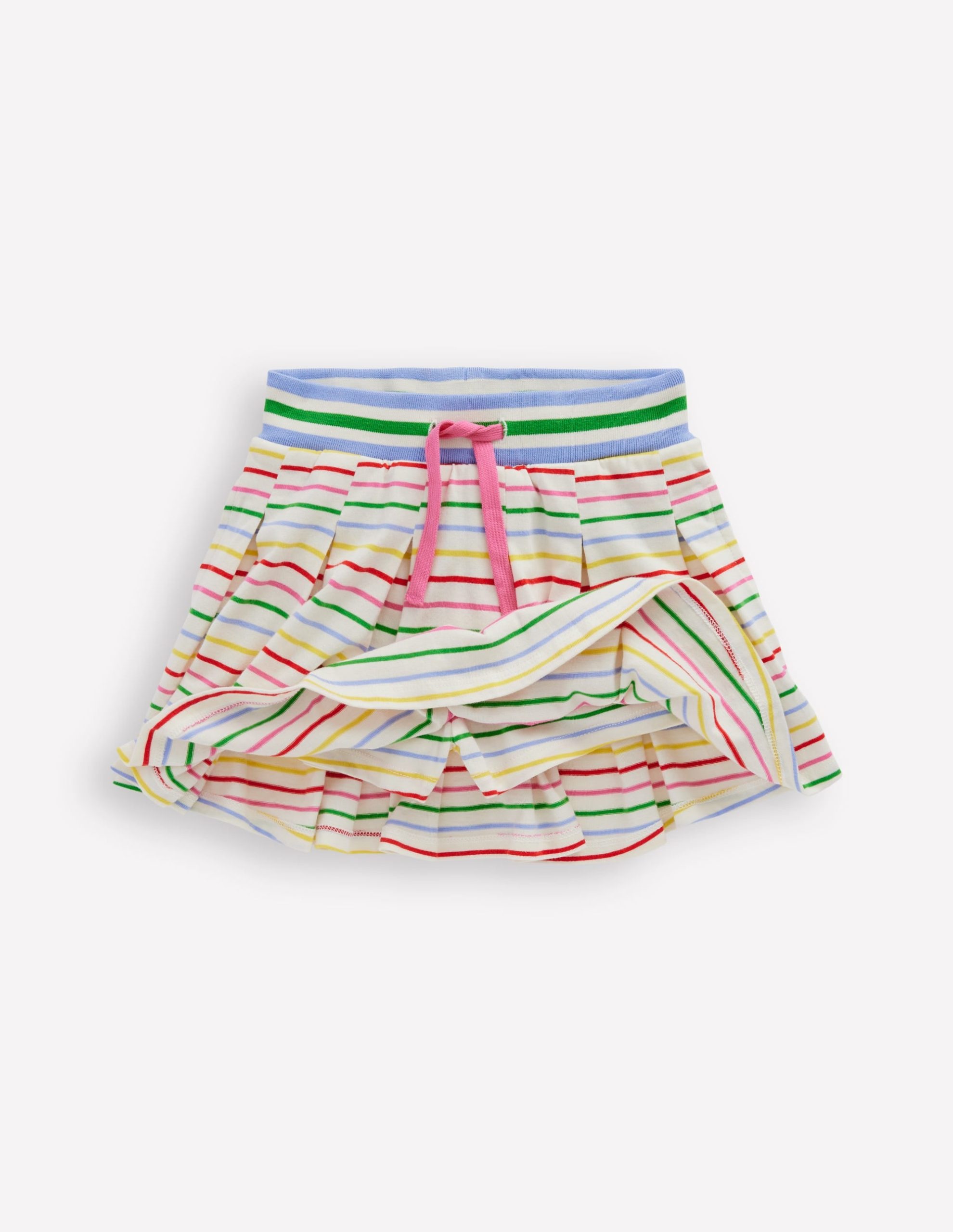 Pleated Jersey Skort-Multi Stripe - Image 4