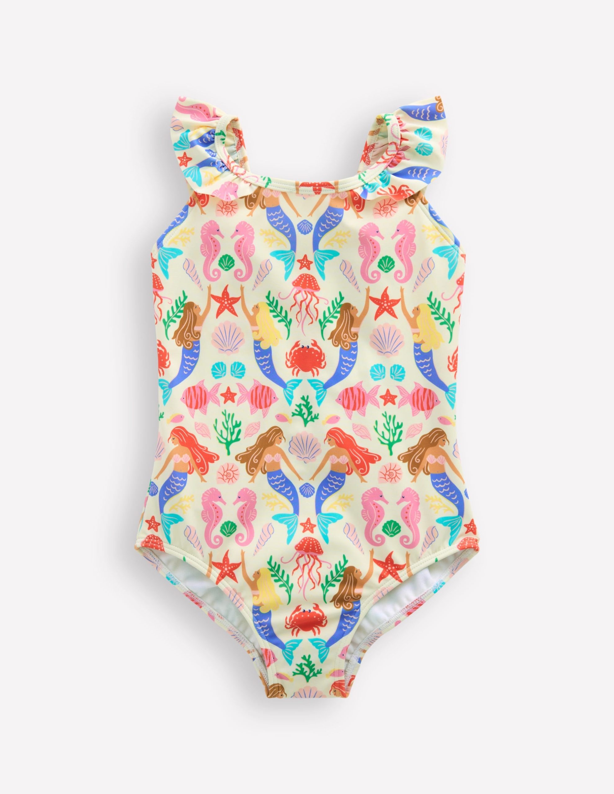 Hallie Frill Strap Swimsuit-Ivory Mermaid - Image 3