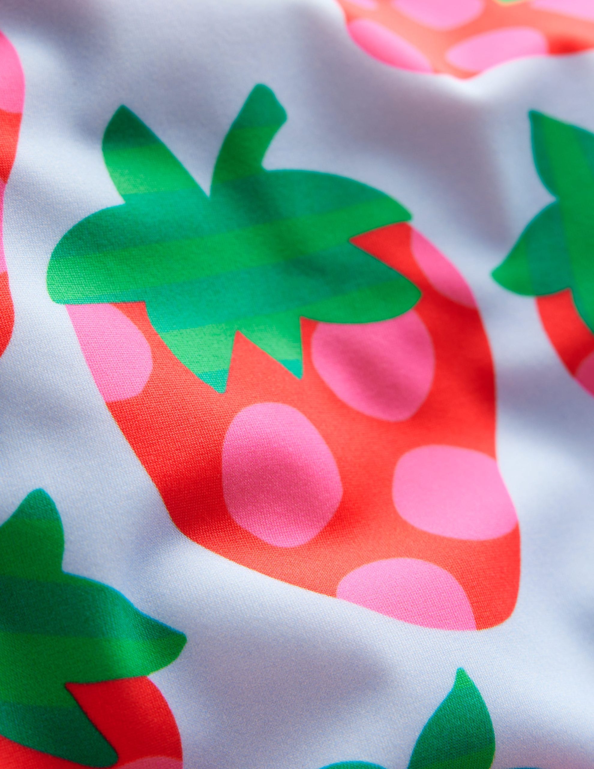 Hallie Frill Strap Swimsuit-Misty Blue Strawberry - Image 3