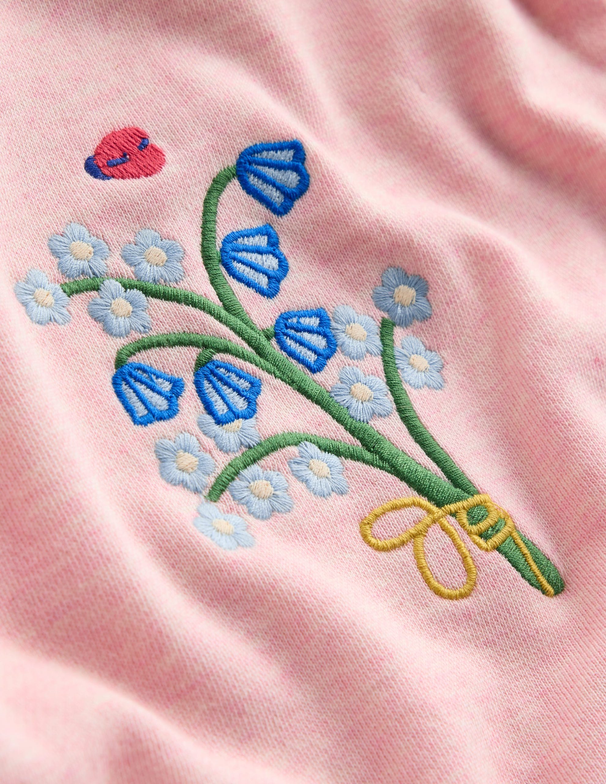 Heart Pocket Tunic Set-Chalk Pink Marl Flowers - Image 3