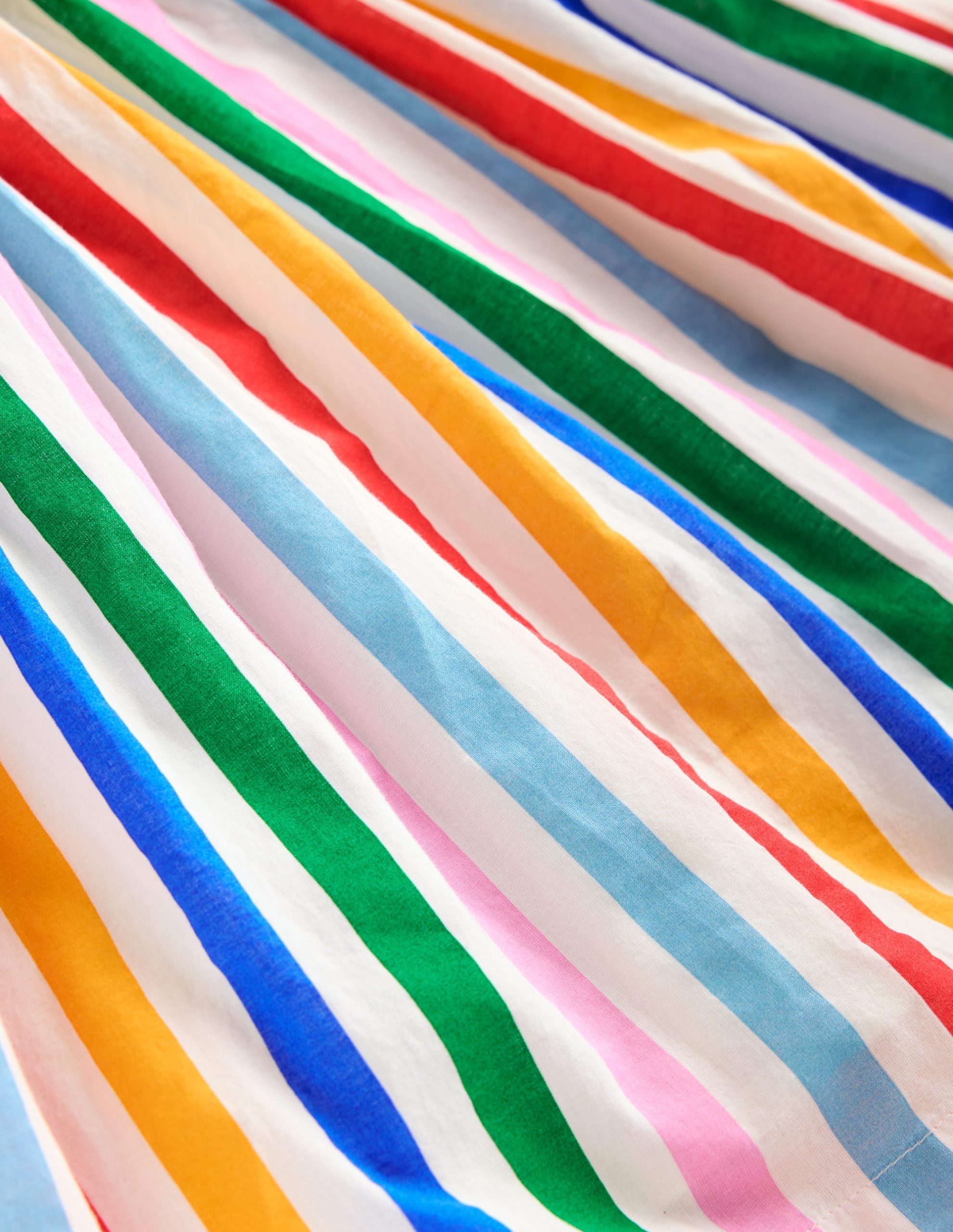 Luna Frill Strap Woven Dress-Multi Rainbow Stripe - Image 6