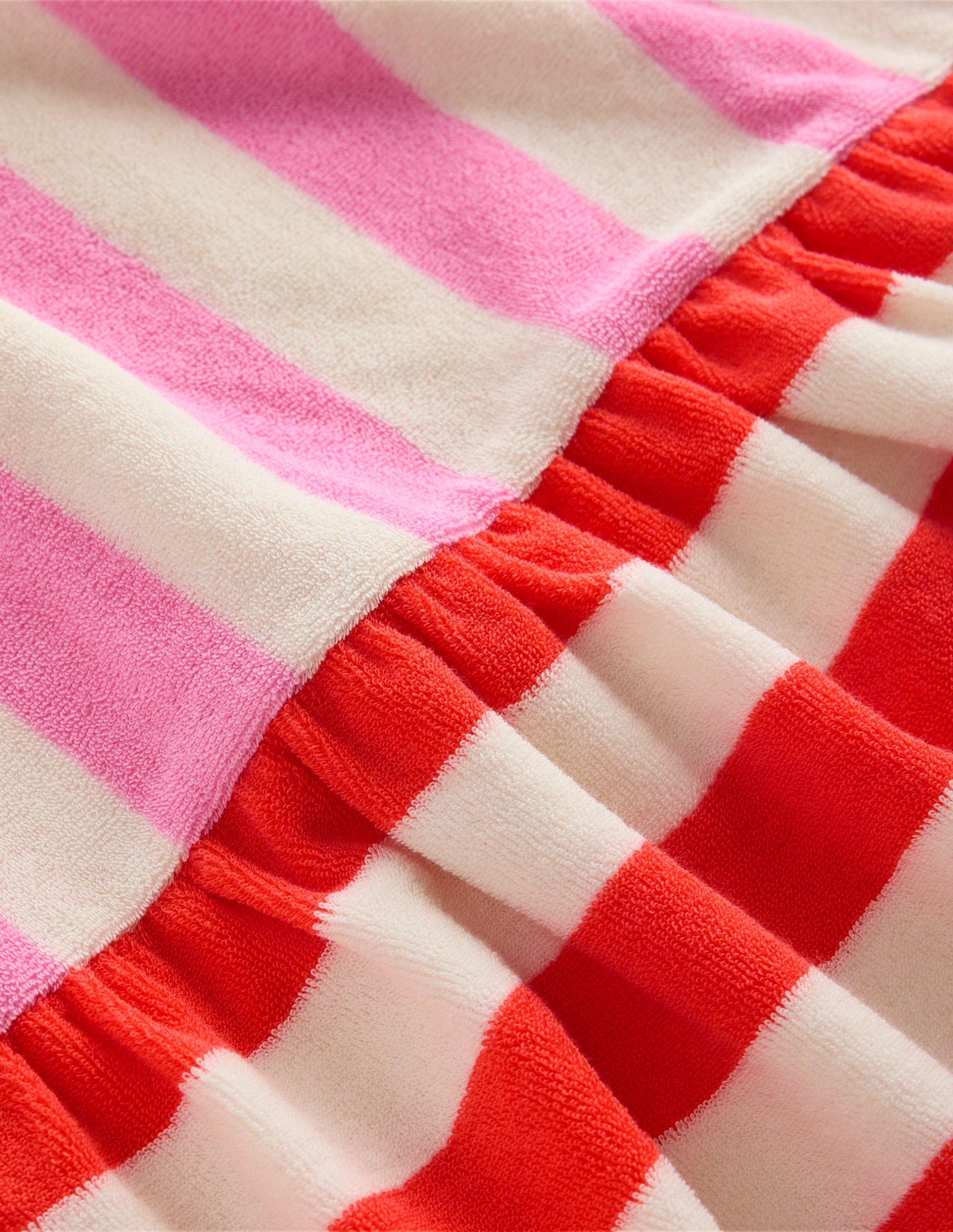 Ariel Twirly Towelling Dress-Hotchpotch Multi Stripe - Image 6