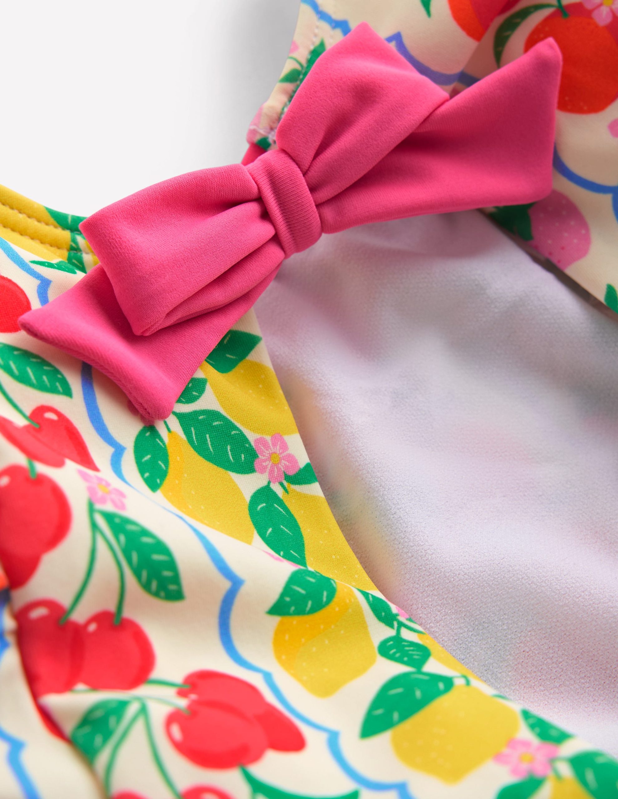 Sandy Puff Sleeve Swimsuit-Rainbow Fruit Stripe - Image 4