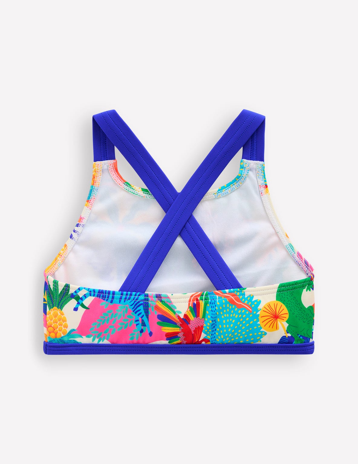 Cross-back Bikini Top-Soft Ivory Multi Jungle - Image 2