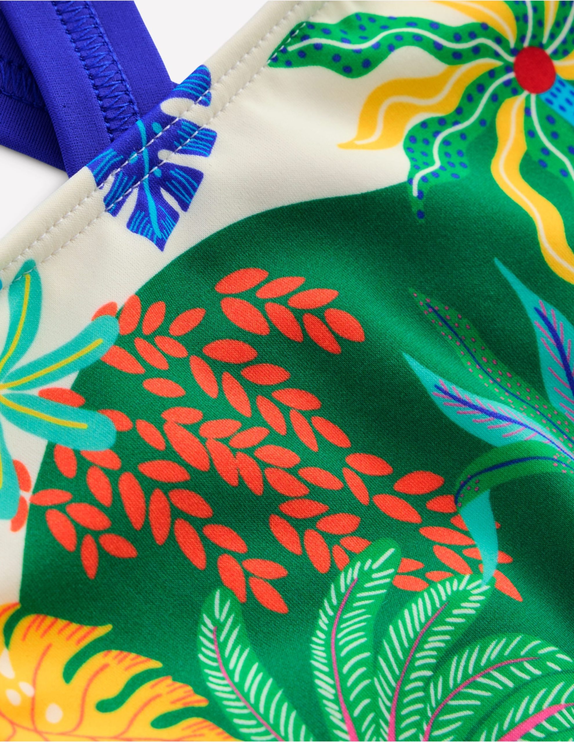 Cross-back Bikini Top-Soft Ivory Multi Jungle - Image 3