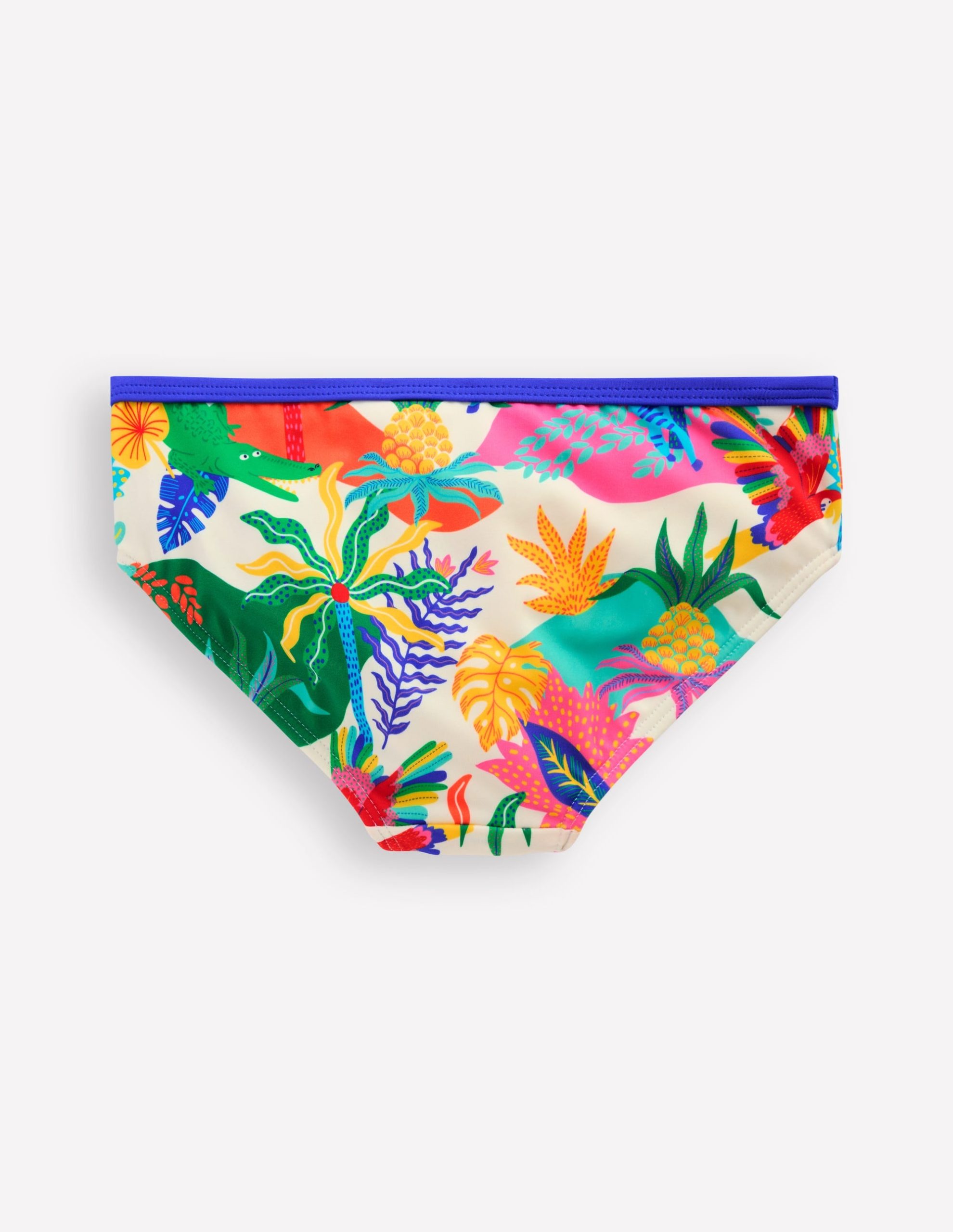 Patterned Bikini Bottoms-Soft Ivory Multi Jungle - Image 2