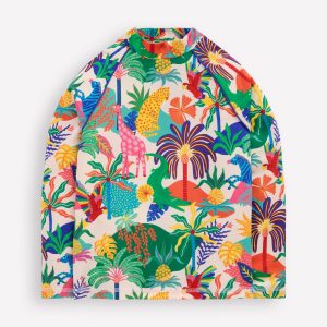 Sun Safe Patterned Rash Vest-Soft Ivory Multi Jungle