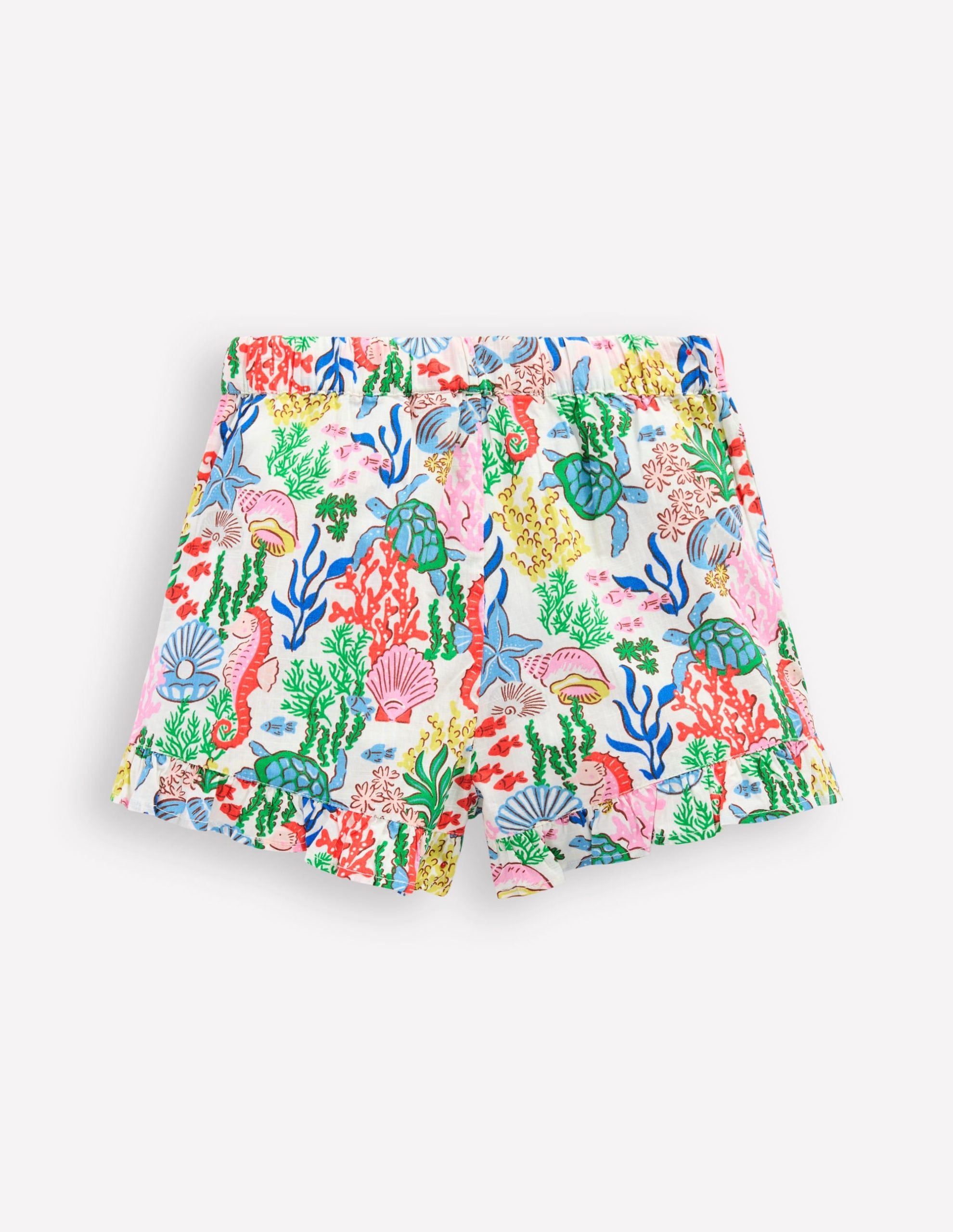 Juniper Woven Frill Shorts-Multi Coral Cove - Image 4